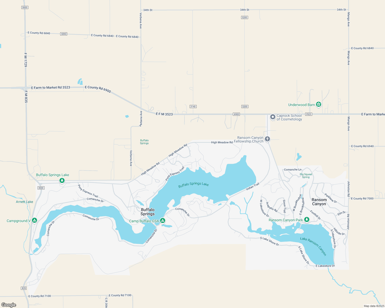 map of restaurants, bars, coffee shops, grocery stores, and more near 262 Lariat Loop in Buffalo Springs
