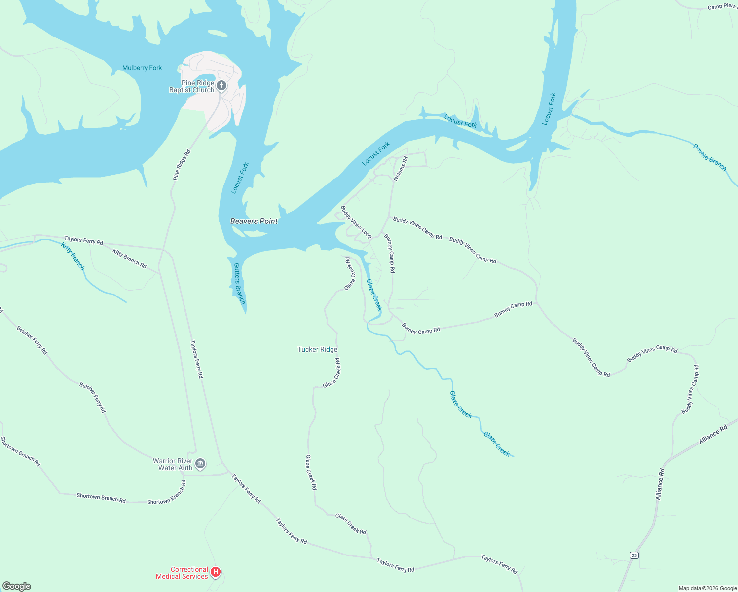 map of restaurants, bars, coffee shops, grocery stores, and more near 171 Glaze Creek Rd in Bessemer