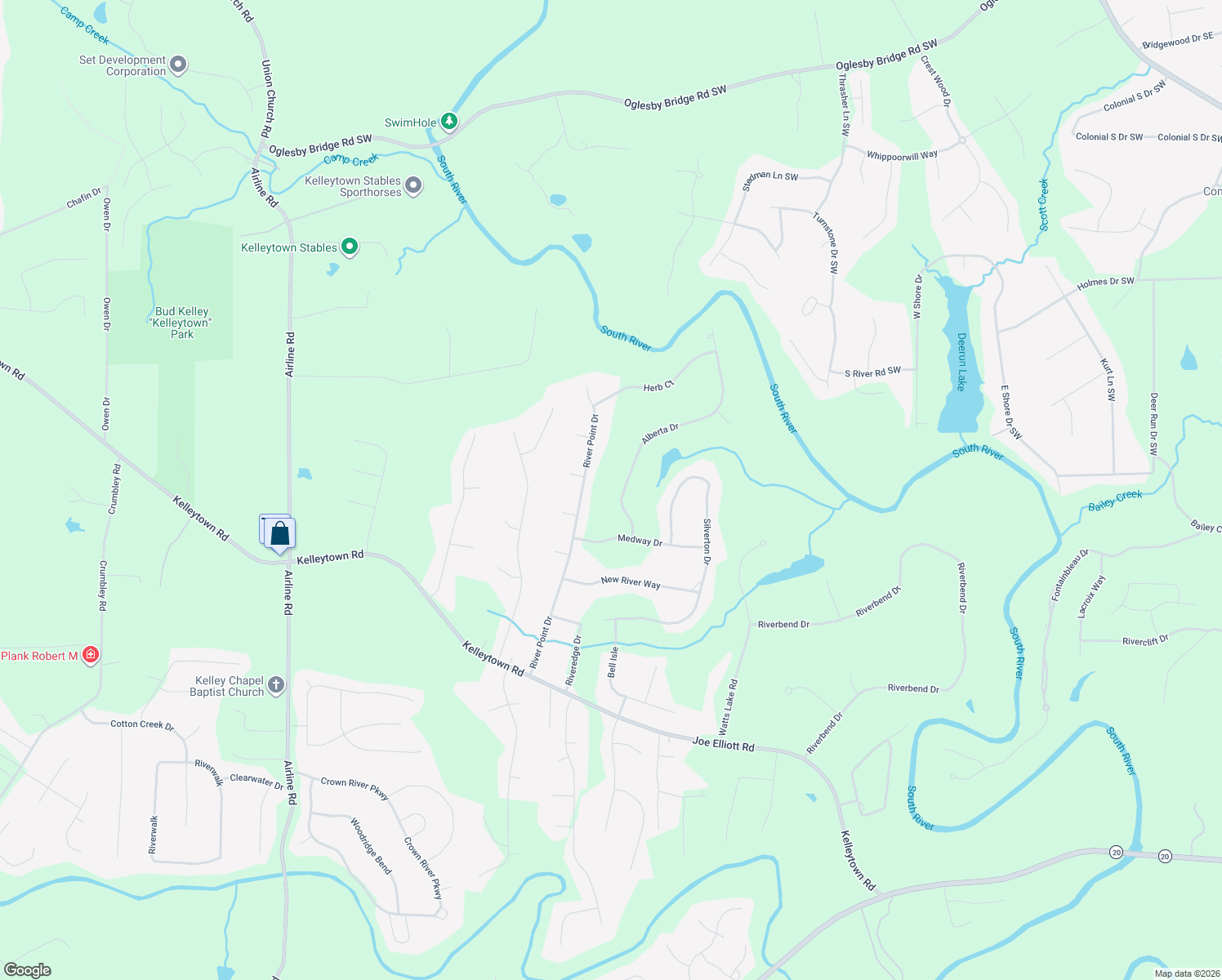 map of restaurants, bars, coffee shops, grocery stores, and more near 709 Alberta Dr in McDonough