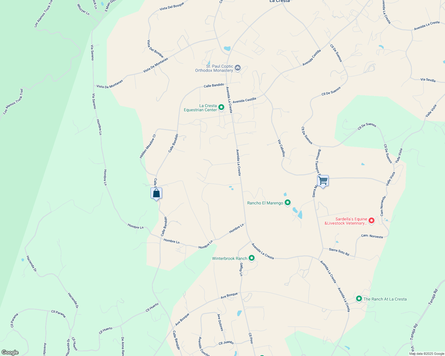 map of restaurants, bars, coffee shops, grocery stores, and more near 40355 Vía Herradura in Murrieta