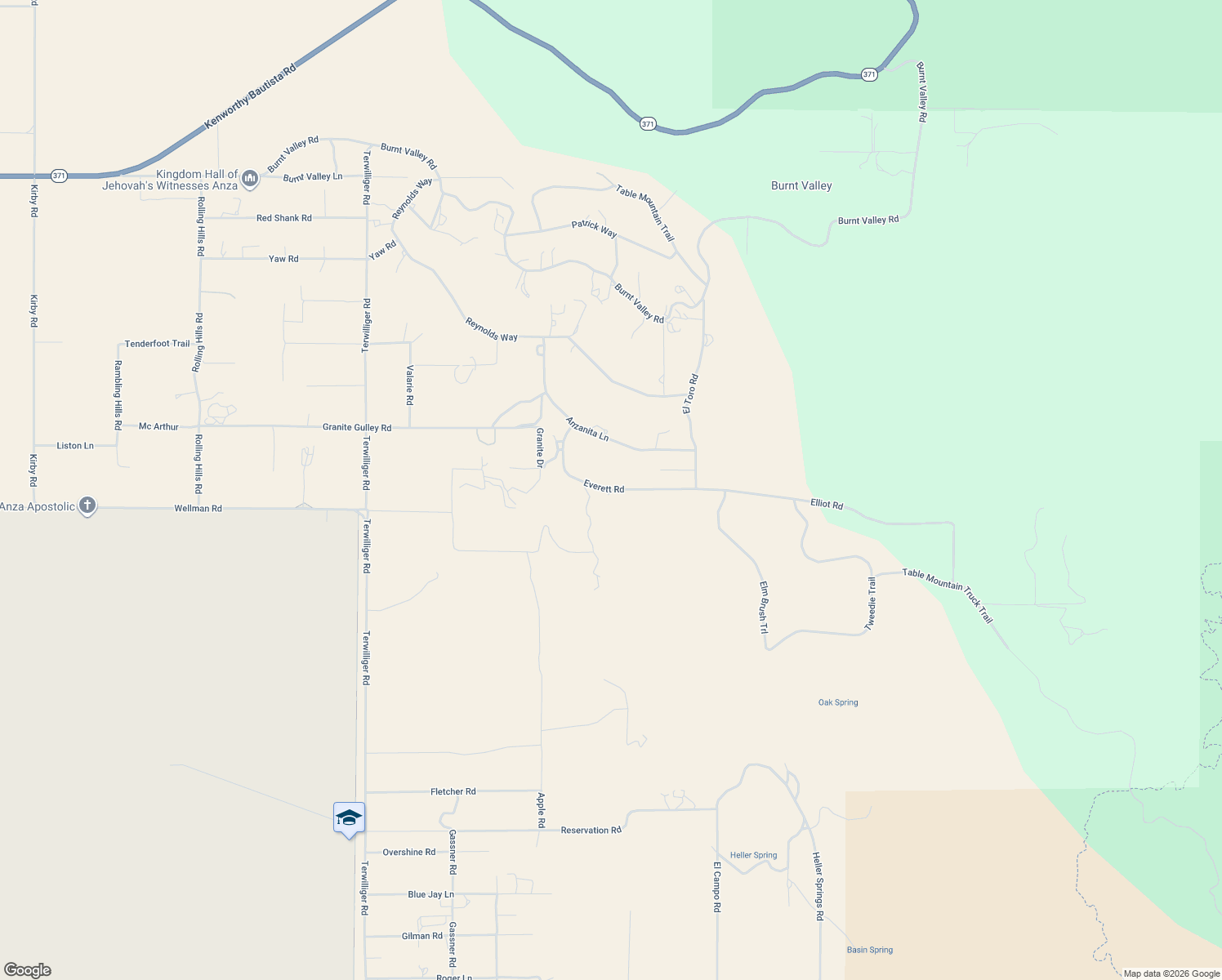 map of restaurants, bars, coffee shops, grocery stores, and more near 40550 Apple Lane in Anza