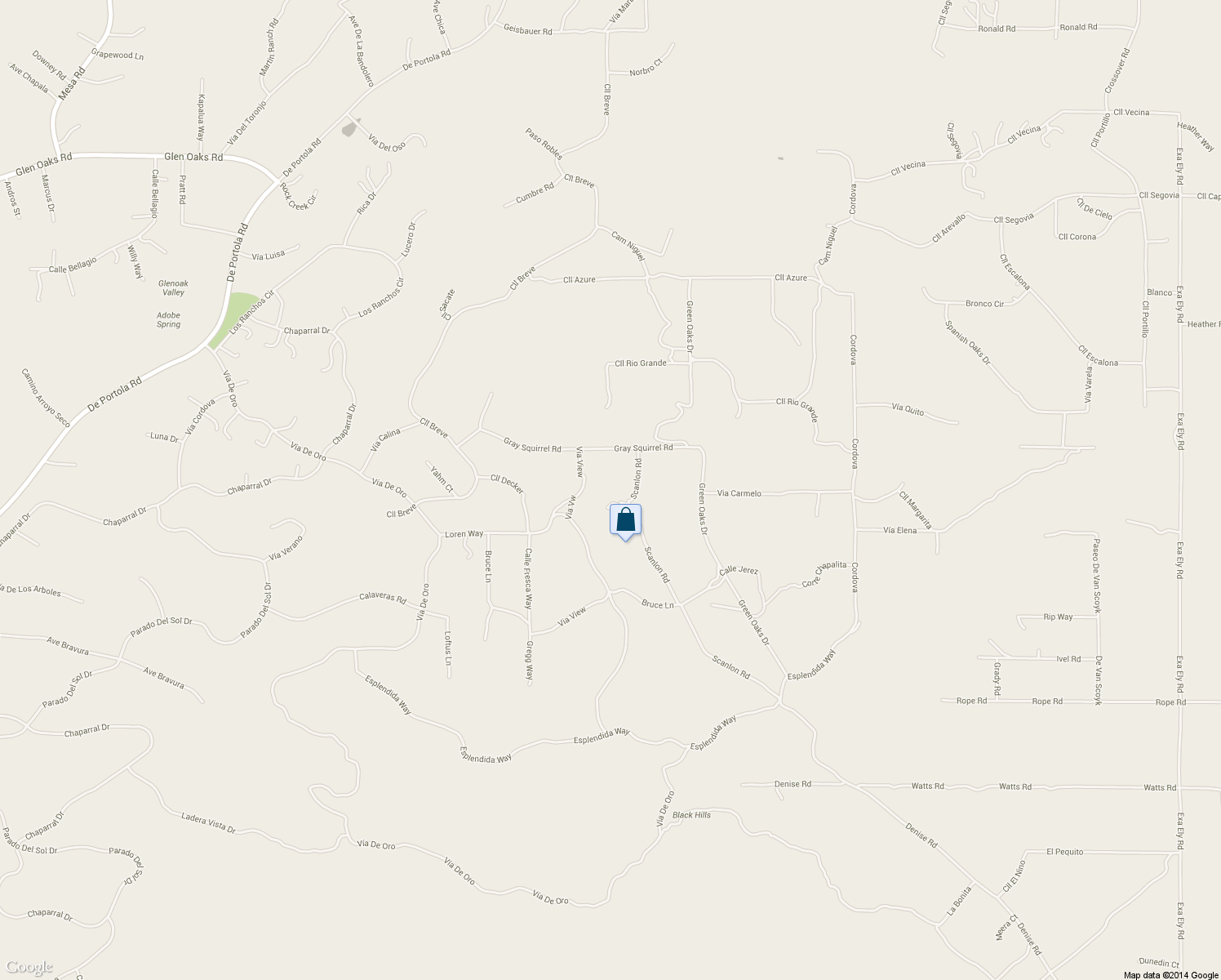 map of restaurants, bars, coffee shops, grocery stores, and more near 40125 Scanlon Road in Temecula