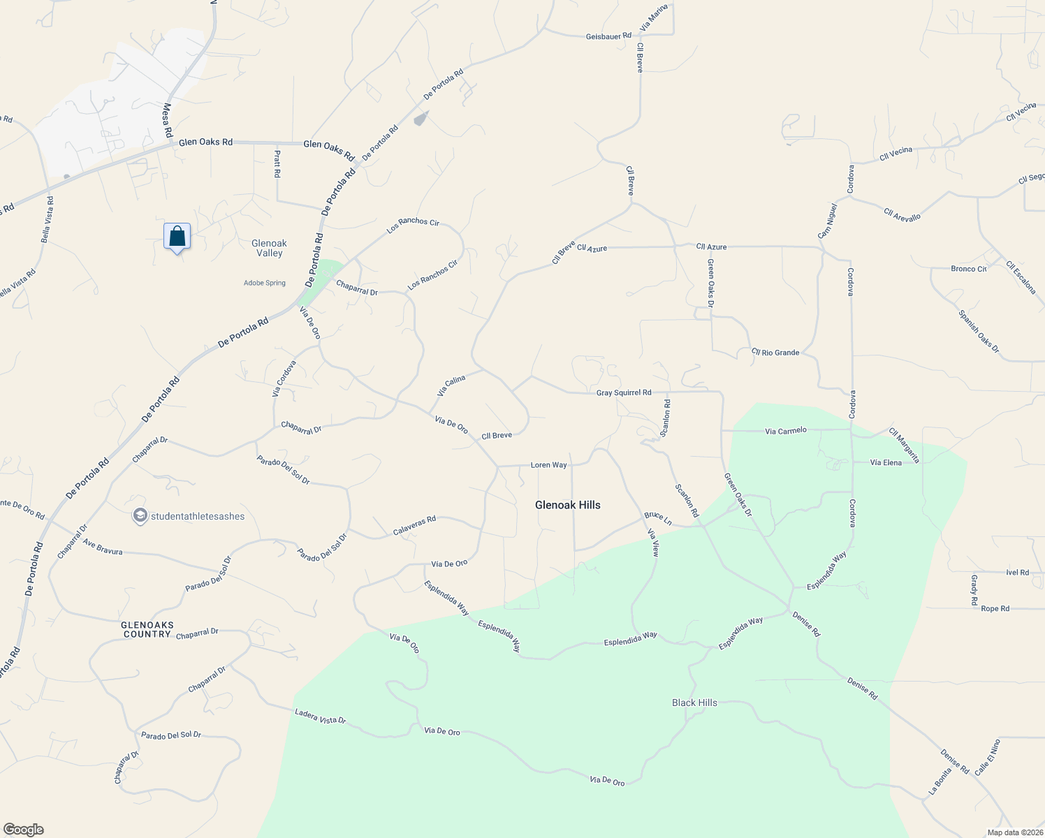 map of restaurants, bars, coffee shops, grocery stores, and more near 40107 Calle Breve in Temecula