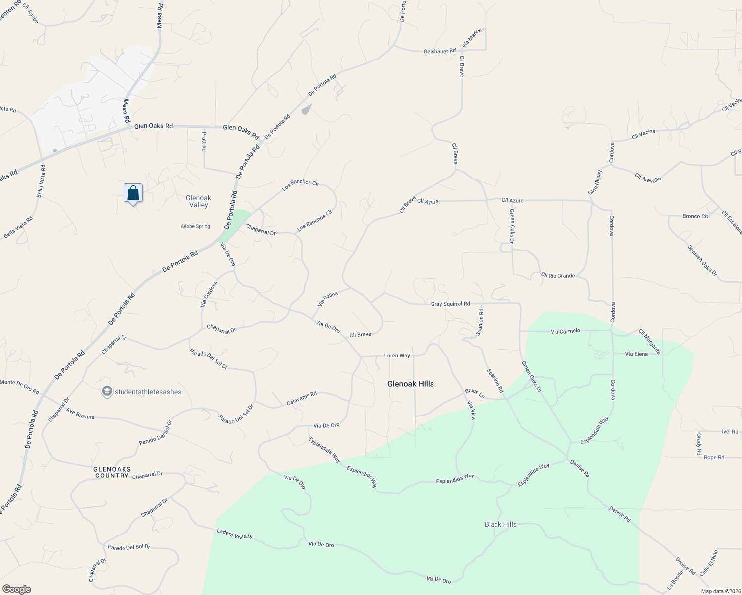 map of restaurants, bars, coffee shops, grocery stores, and more near 39968 Calle Breve in Temecula