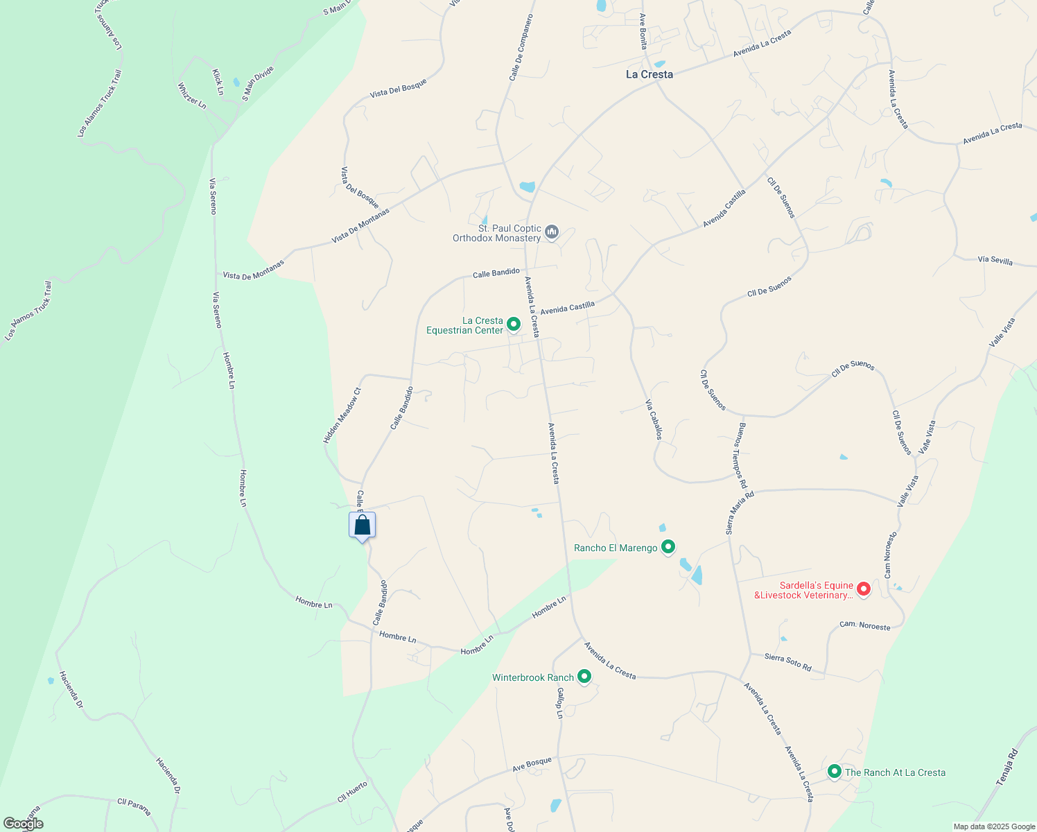 map of restaurants, bars, coffee shops, grocery stores, and more near 39455 Avenida La Cresta in Murrieta