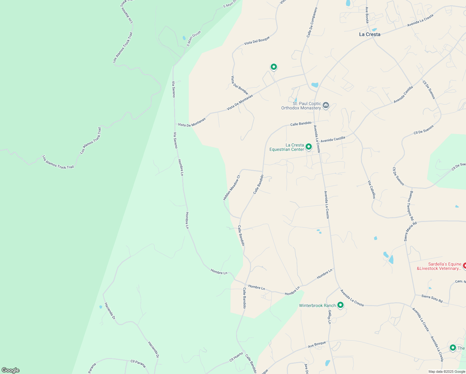 map of restaurants, bars, coffee shops, grocery stores, and more near Hidden Meadow Court in Riverside County