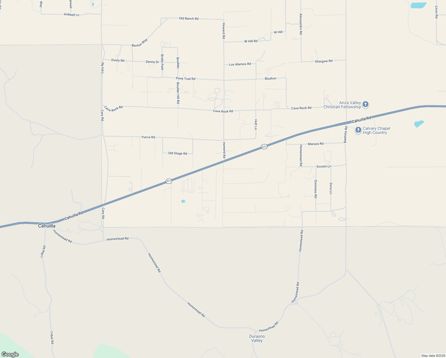 map of restaurants, bars, coffee shops, grocery stores, and more near 39609 Howard Road in Anza