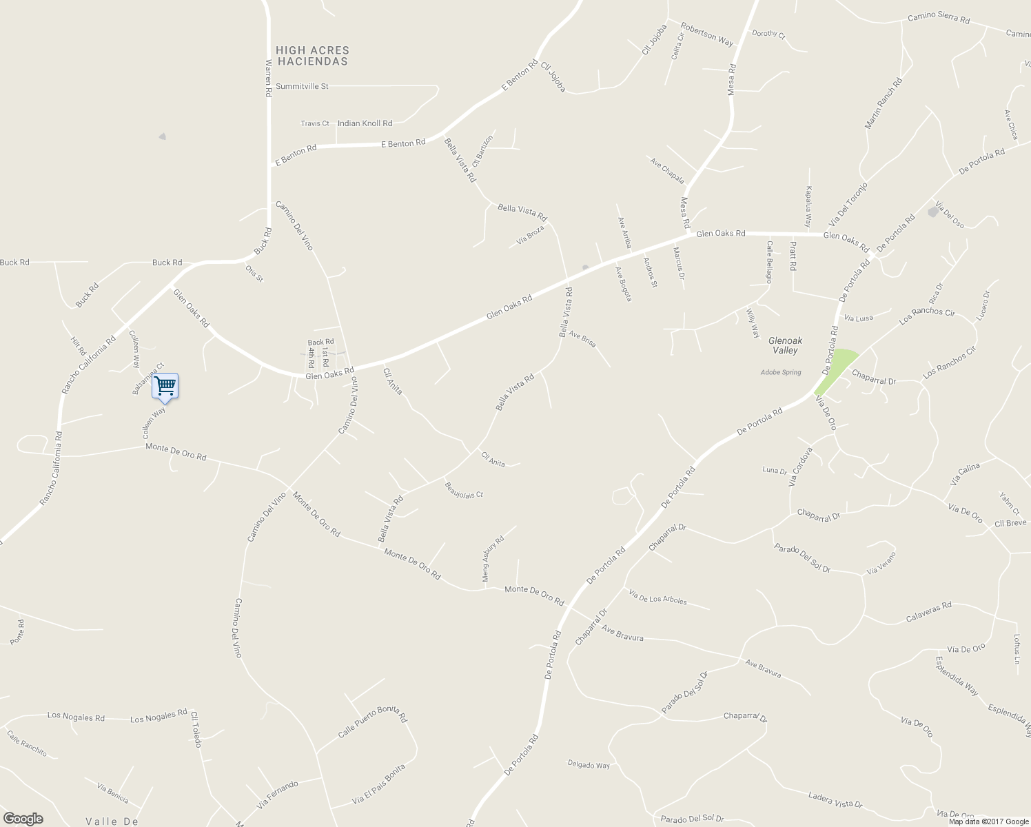 map of restaurants, bars, coffee shops, grocery stores, and more near 39720 Bella Vista Road in Temecula