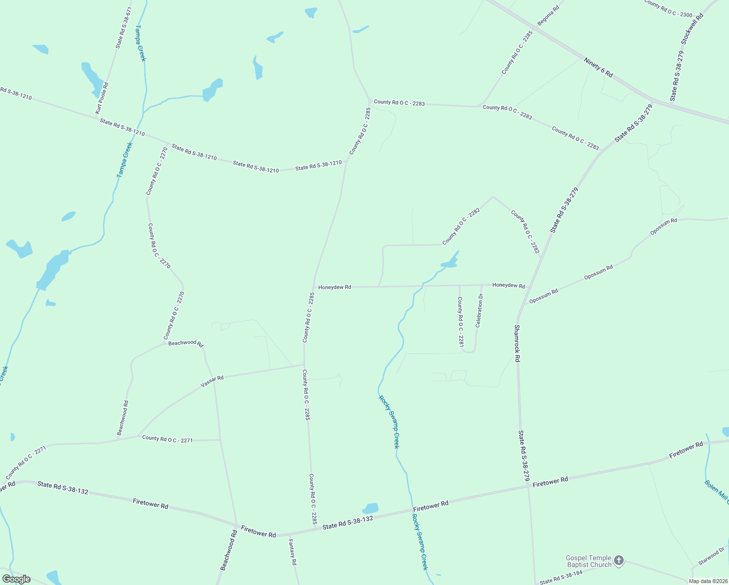 map of restaurants, bars, coffee shops, grocery stores, and more near 419 Honeydew Road in Neeses