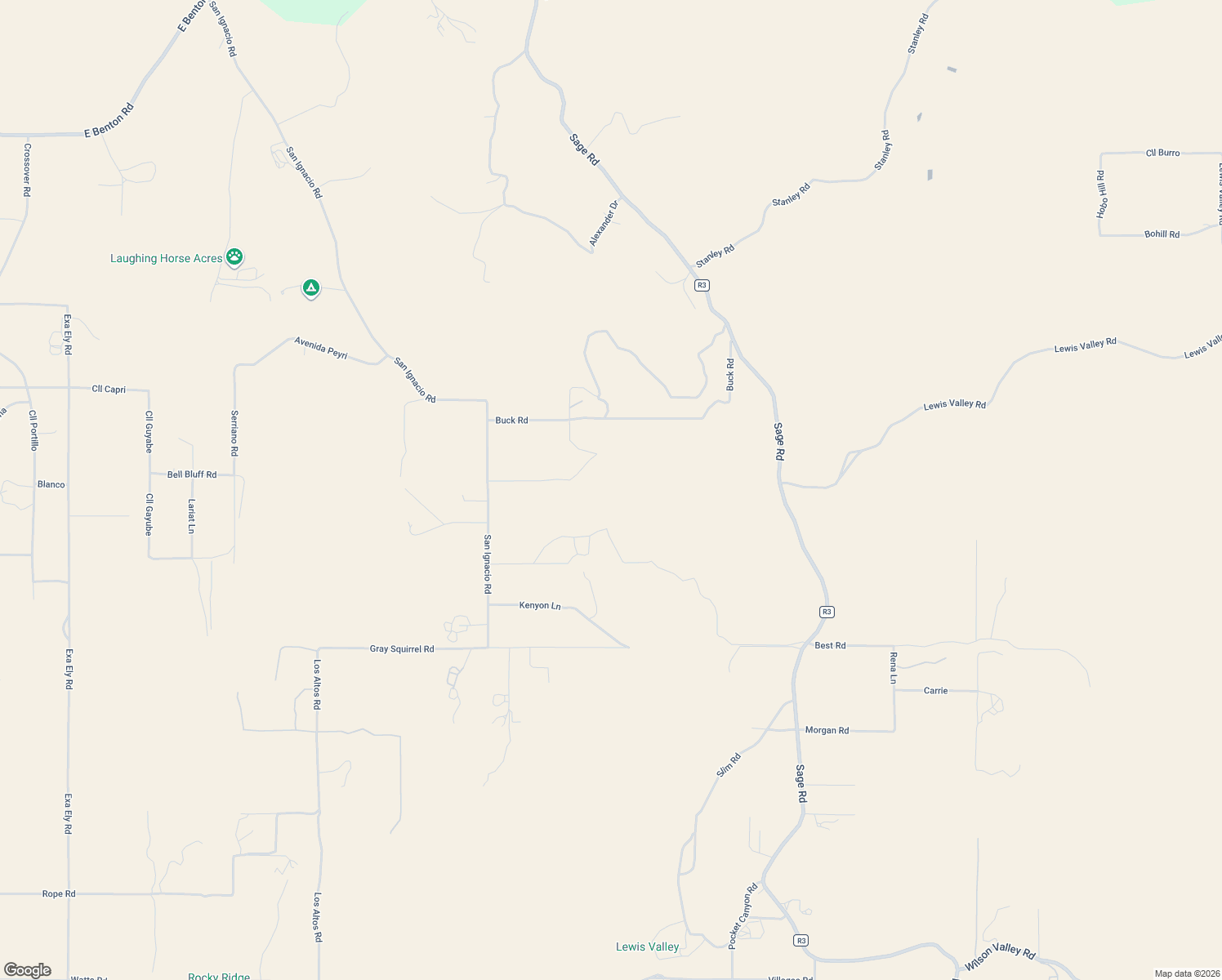 map of restaurants, bars, coffee shops, grocery stores, and more near San Ignacio Road in Sage