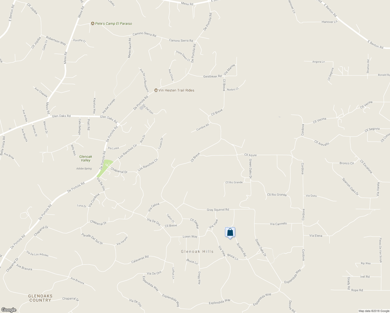 map of restaurants, bars, coffee shops, grocery stores, and more near Calle Breve in Riverside County