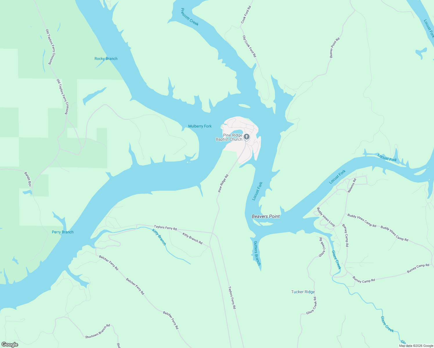 map of restaurants, bars, coffee shops, grocery stores, and more near 287 Pine Ridge Road in Bessemer