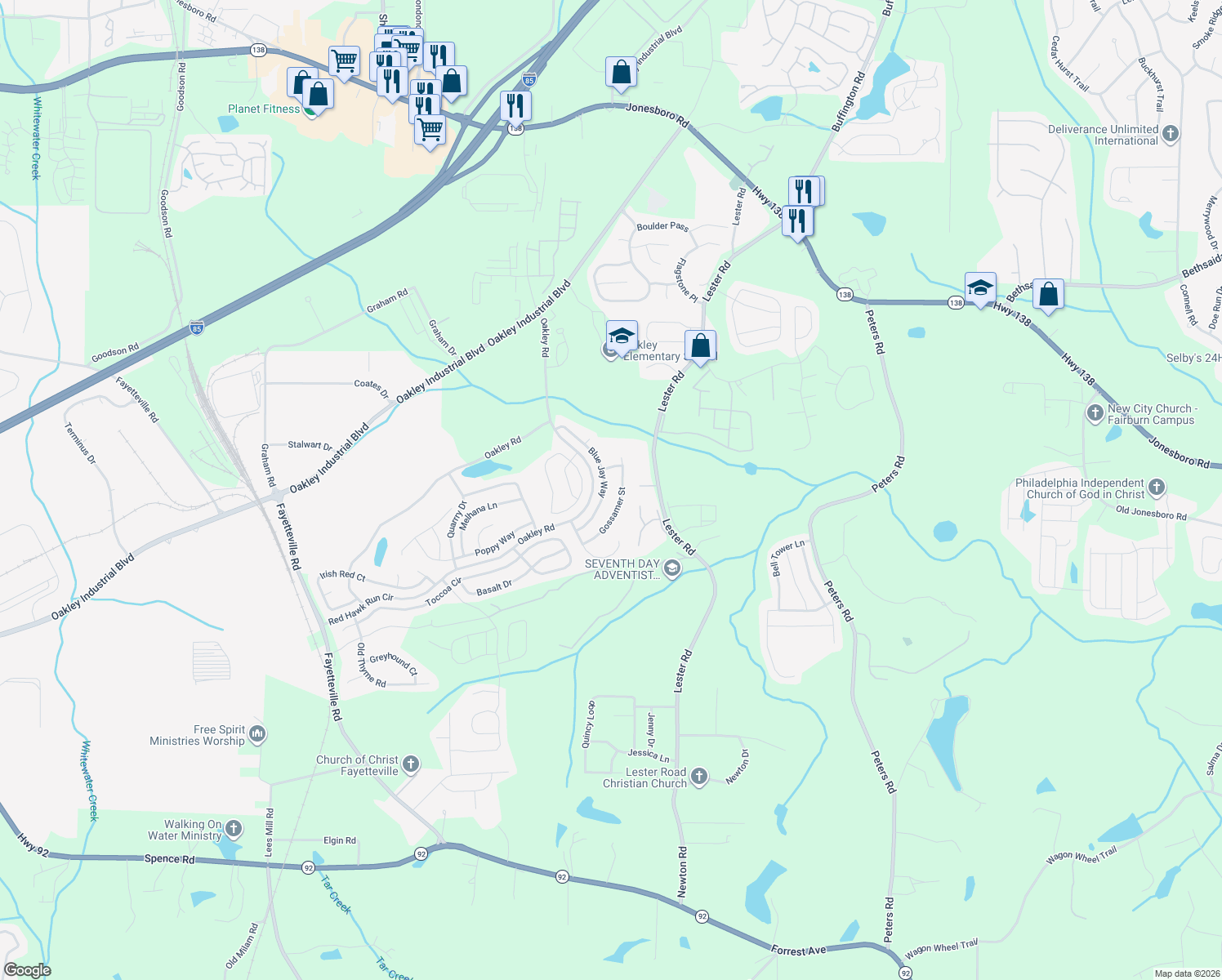 map of restaurants, bars, coffee shops, grocery stores, and more near 7371 Blue Jay Way in Union City