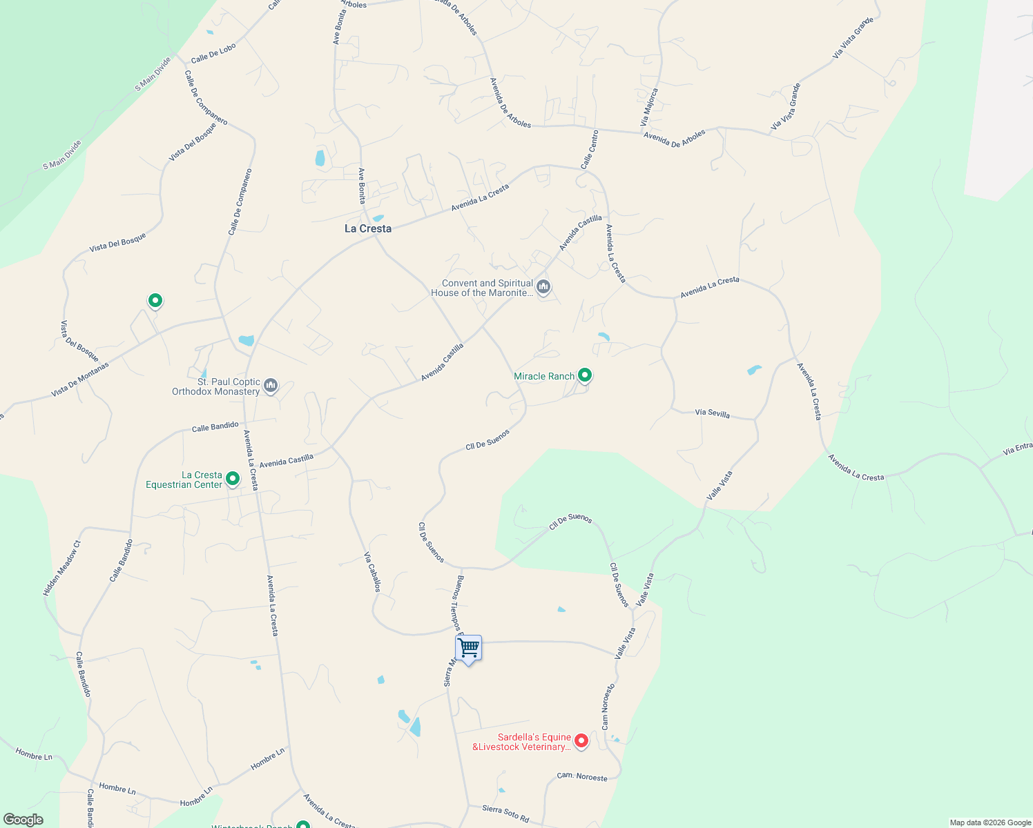 map of restaurants, bars, coffee shops, grocery stores, and more near 39497 Calle De Suenos in Murrieta