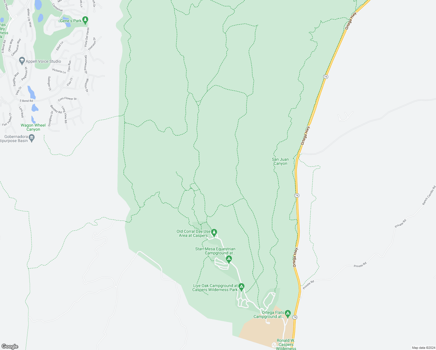 map of restaurants, bars, coffee shops, grocery stores, and more near 32445 Combine Drive in San Juan Capistrano