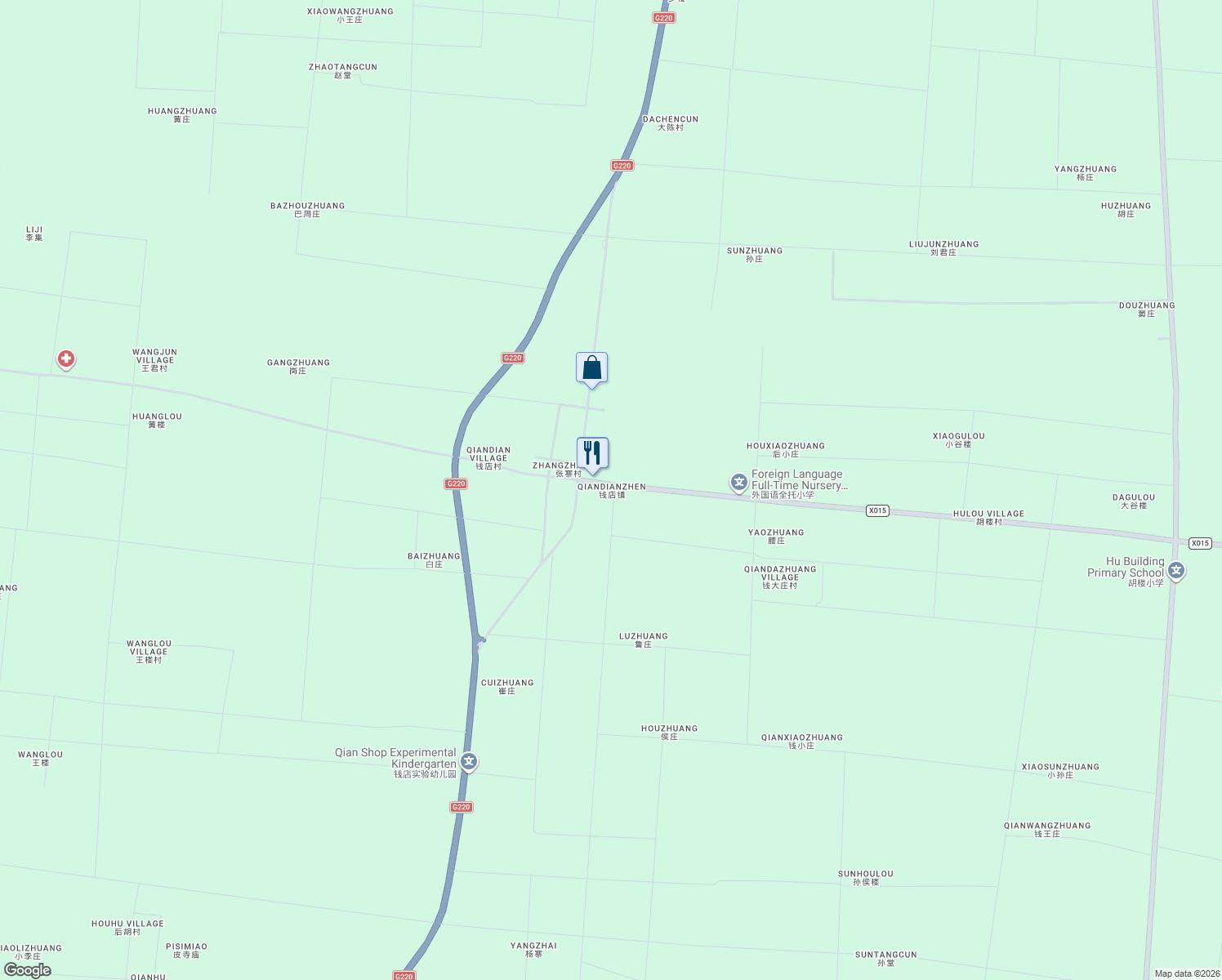 map of restaurants, bars, coffee shops, grocery stores, and more near in Zhoukou