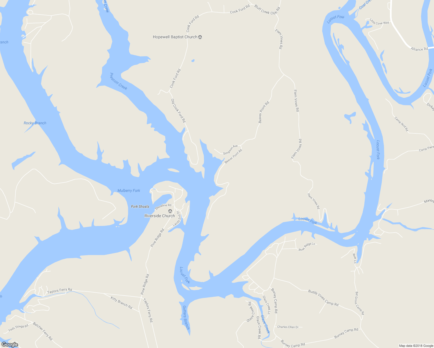 map of restaurants, bars, coffee shops, grocery stores, and more near 1818 Beaver Point Road in Quinton