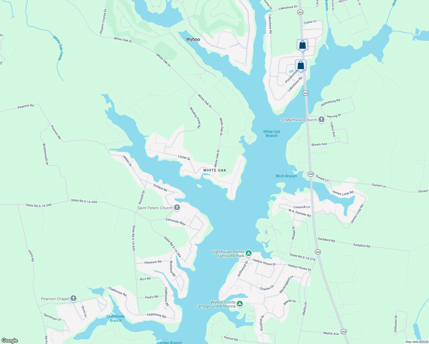 map of restaurants, bars, coffee shops, grocery stores, and more near 4131 White Oak Drive in Manning