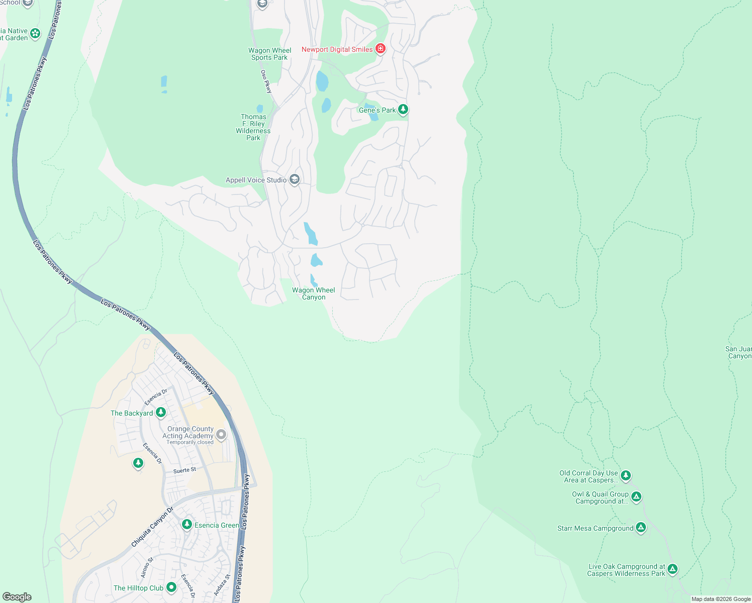 map of restaurants, bars, coffee shops, grocery stores, and more near 58 Long View Road in Coto de Caza