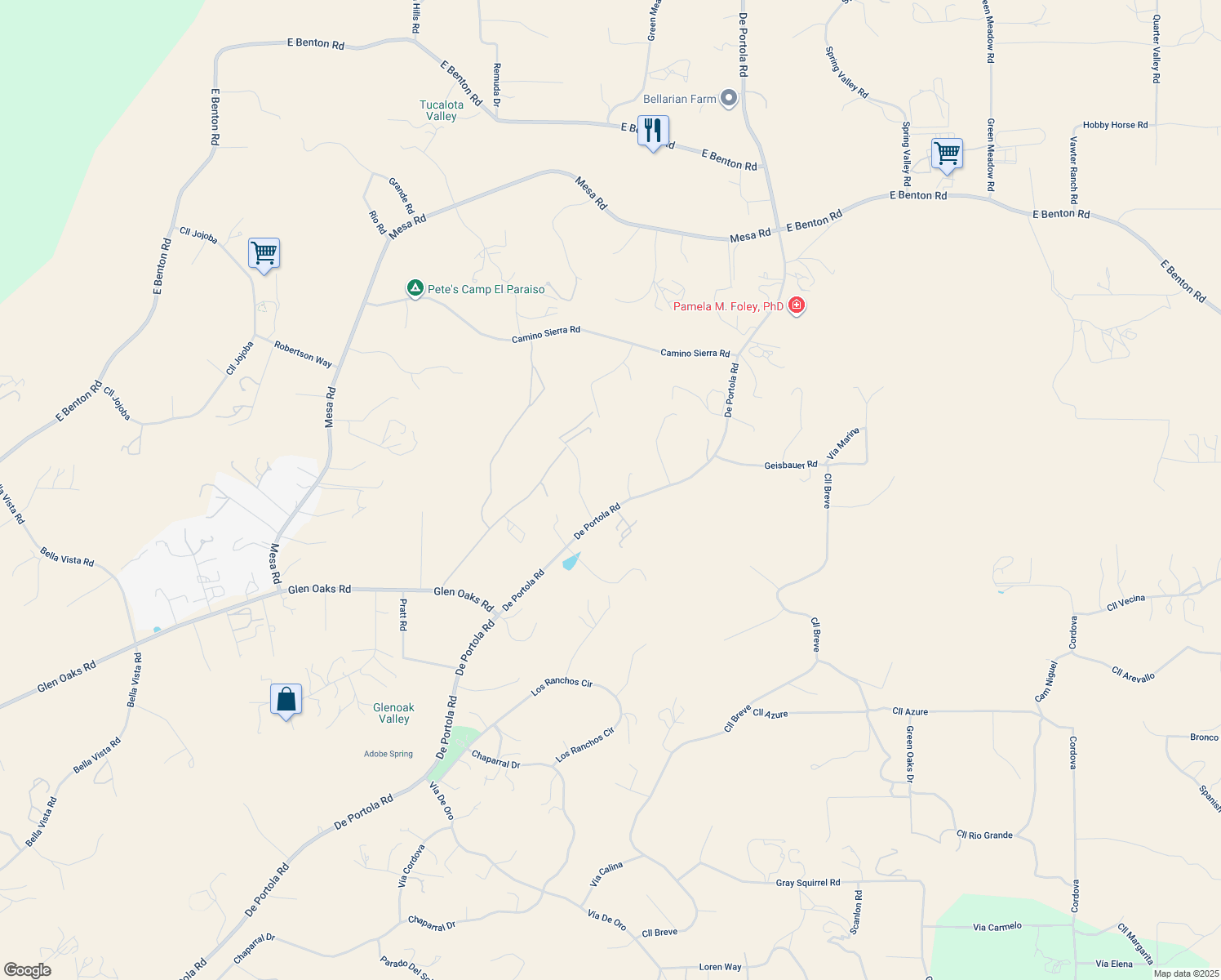 map of restaurants, bars, coffee shops, grocery stores, and more near in Temecula
