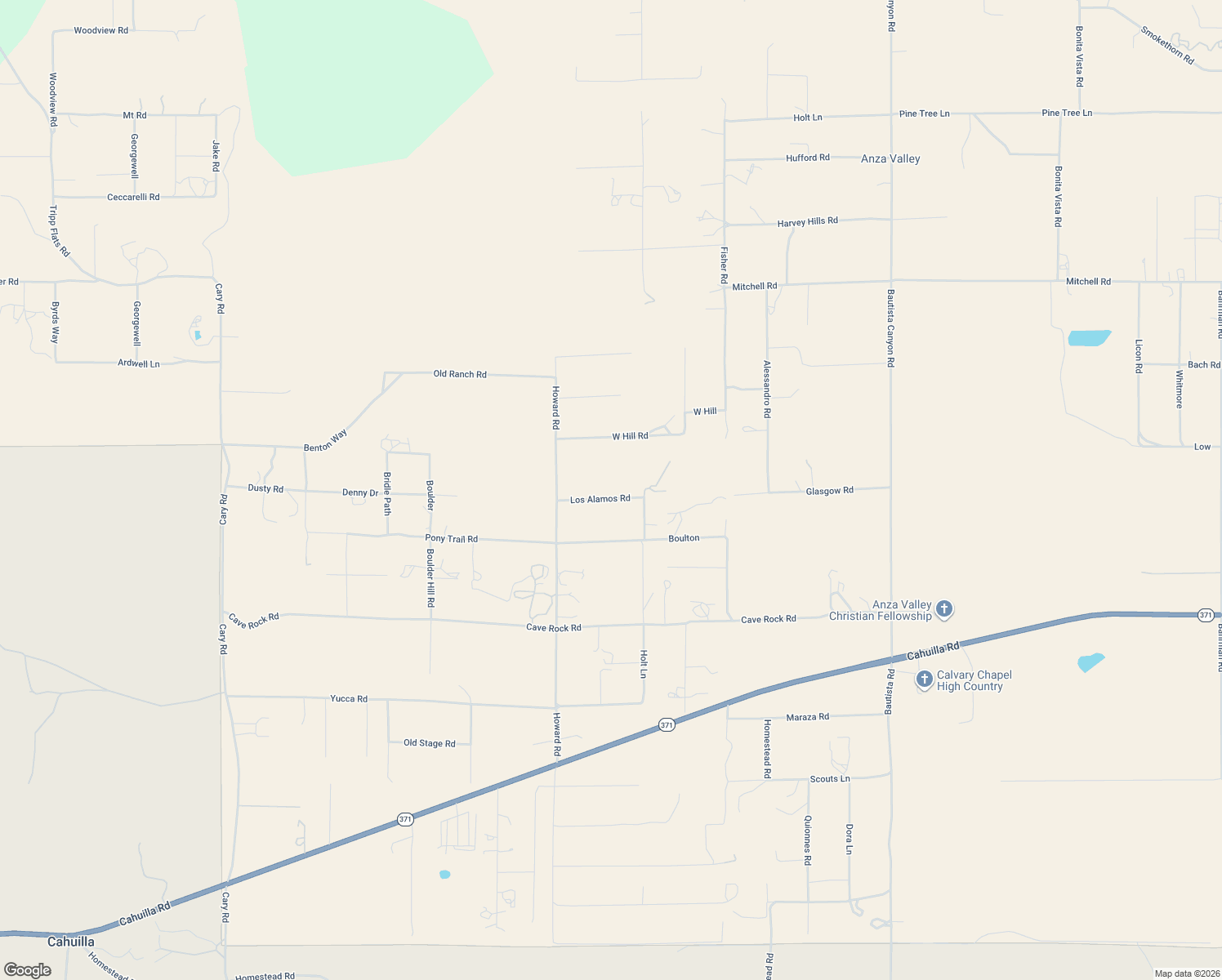 map of restaurants, bars, coffee shops, grocery stores, and more near 38600 Howard Road in Anza