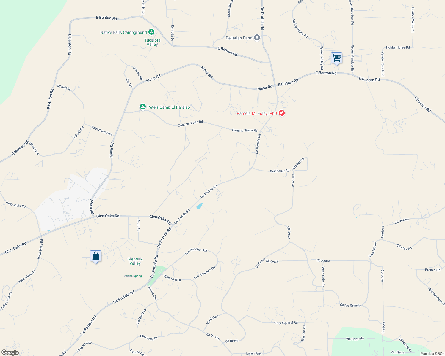 map of restaurants, bars, coffee shops, grocery stores, and more near in Temecula