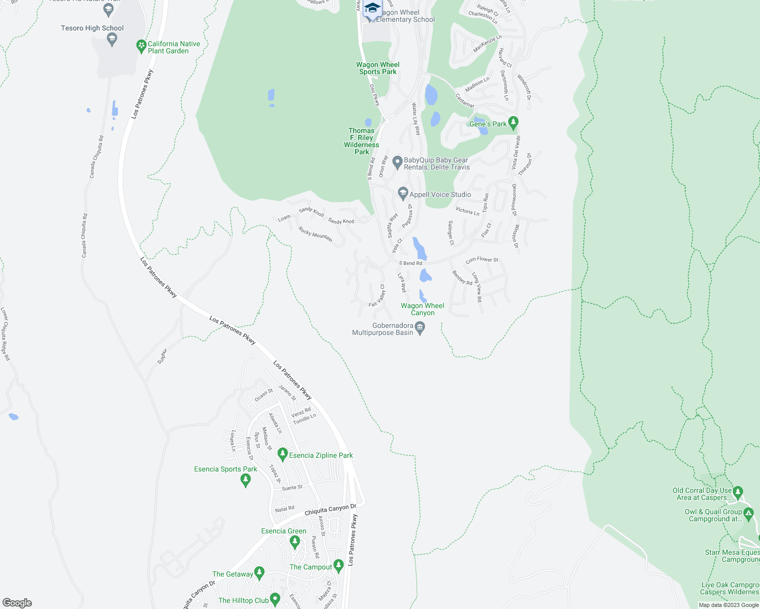map of restaurants, bars, coffee shops, grocery stores, and more near 7 Knotty Oak Circle in Coto de Caza