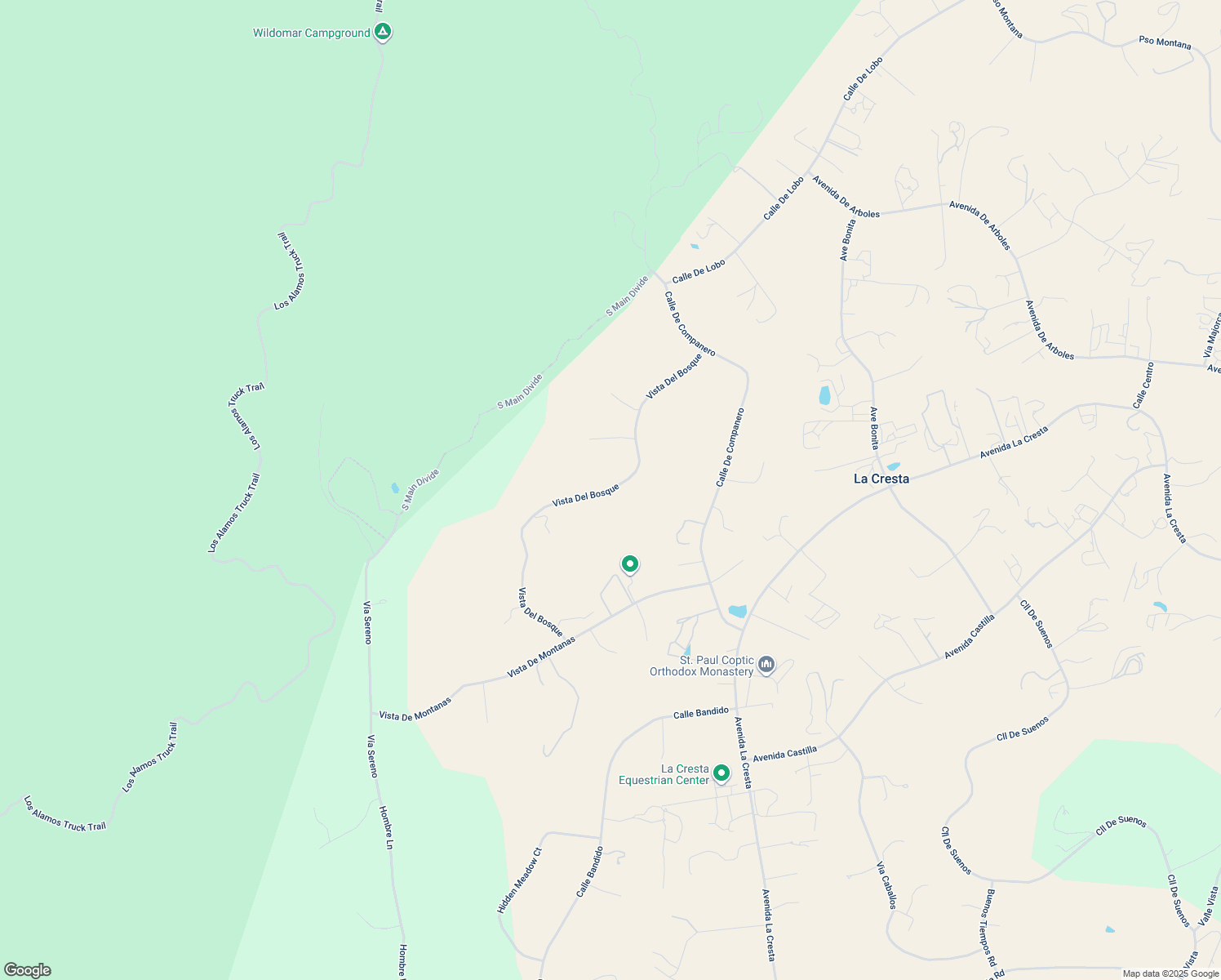 map of restaurants, bars, coffee shops, grocery stores, and more near Vista Del Bosque in Riverside County