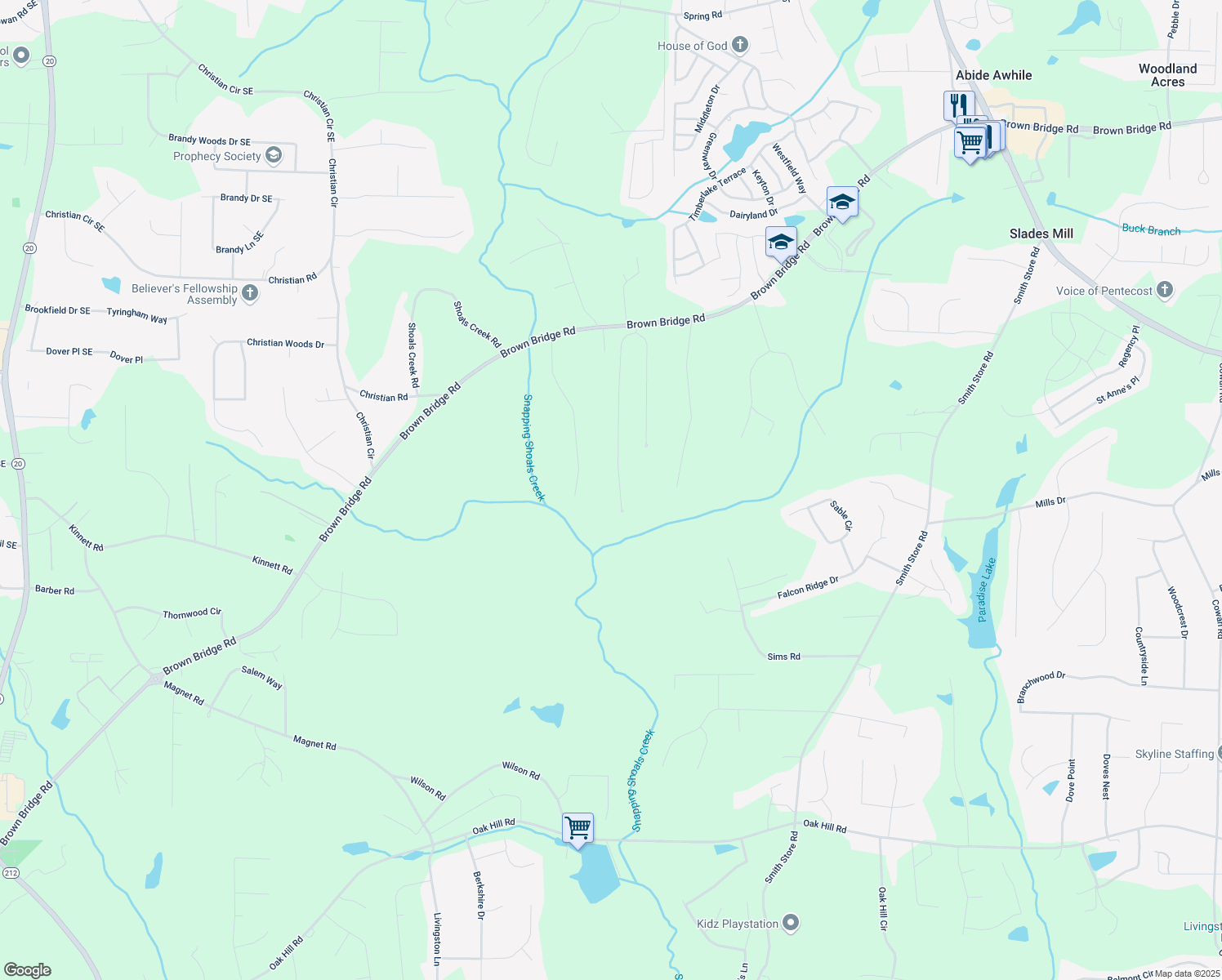 map of restaurants, bars, coffee shops, grocery stores, and more near 350 Glynnshire Court in Covington