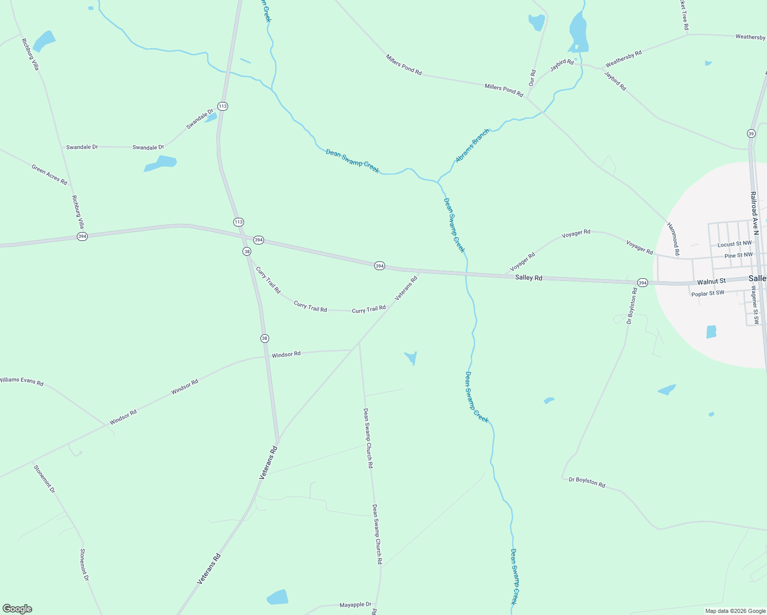map of restaurants, bars, coffee shops, grocery stores, and more near 113 Veterans Road in Salley