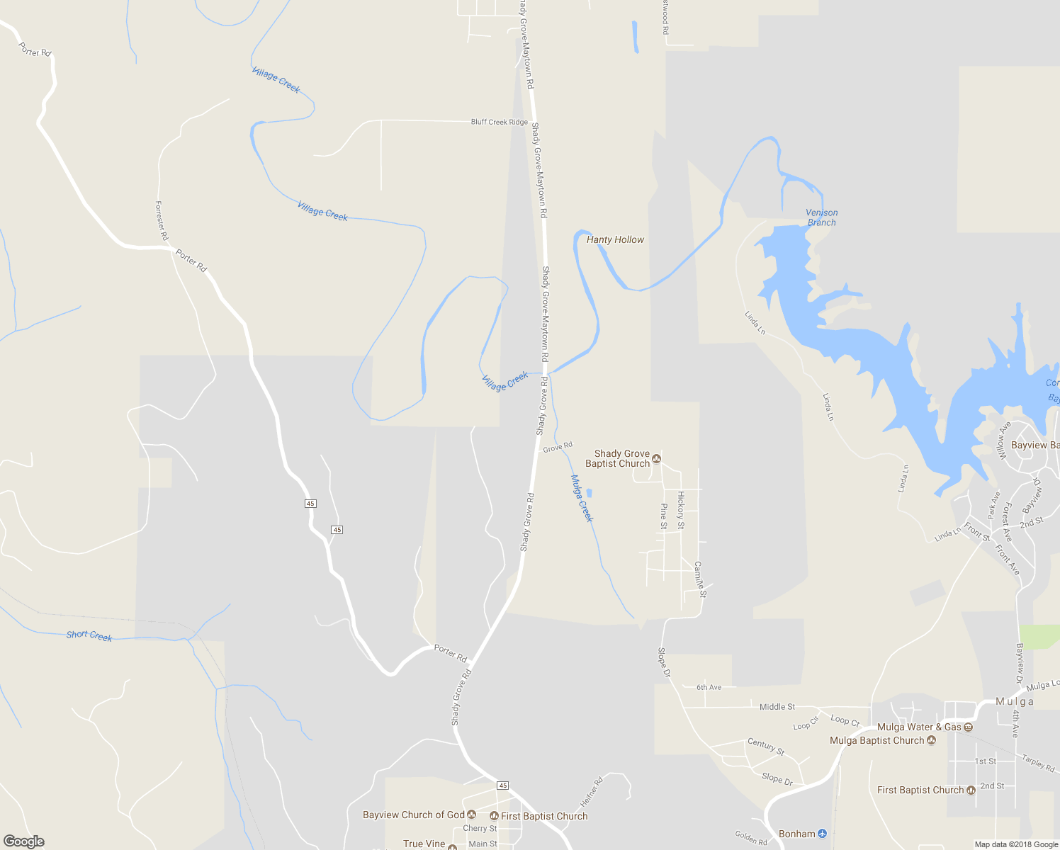 map of restaurants, bars, coffee shops, grocery stores, and more near 2200 Shady Grove Road in Mulga