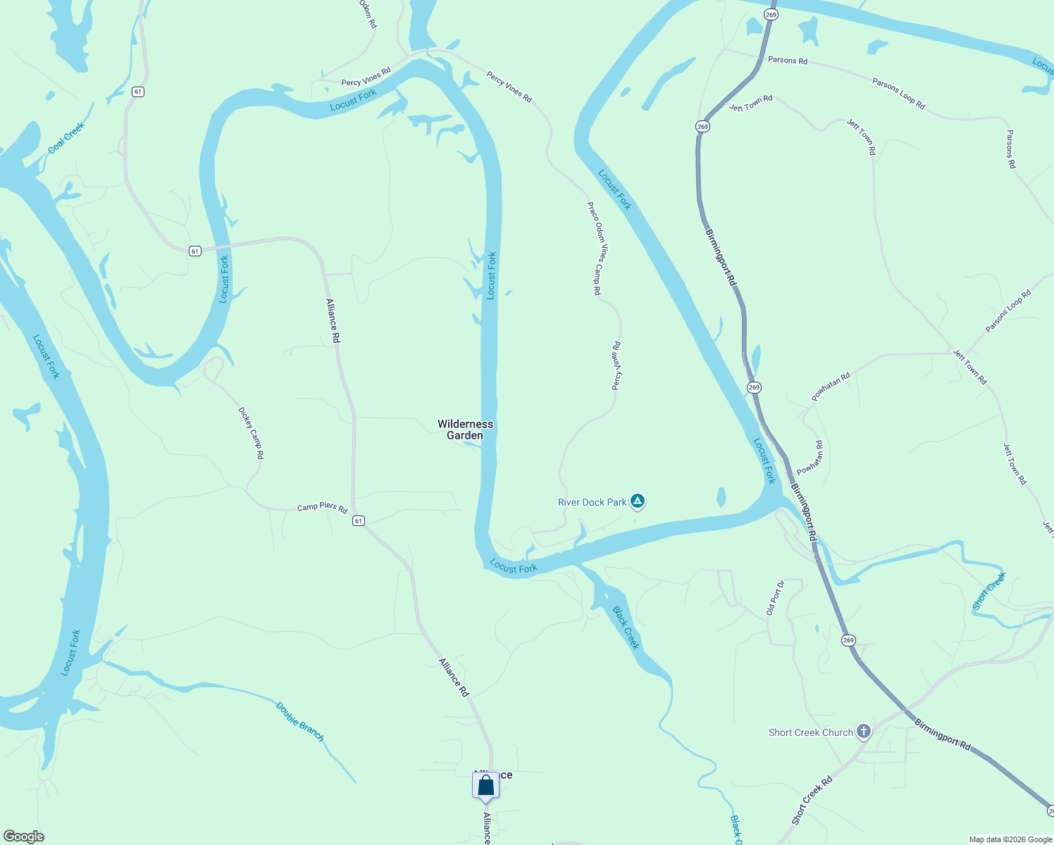 map of restaurants, bars, coffee shops, grocery stores, and more near 451 Percy Vines Road in Bessemer