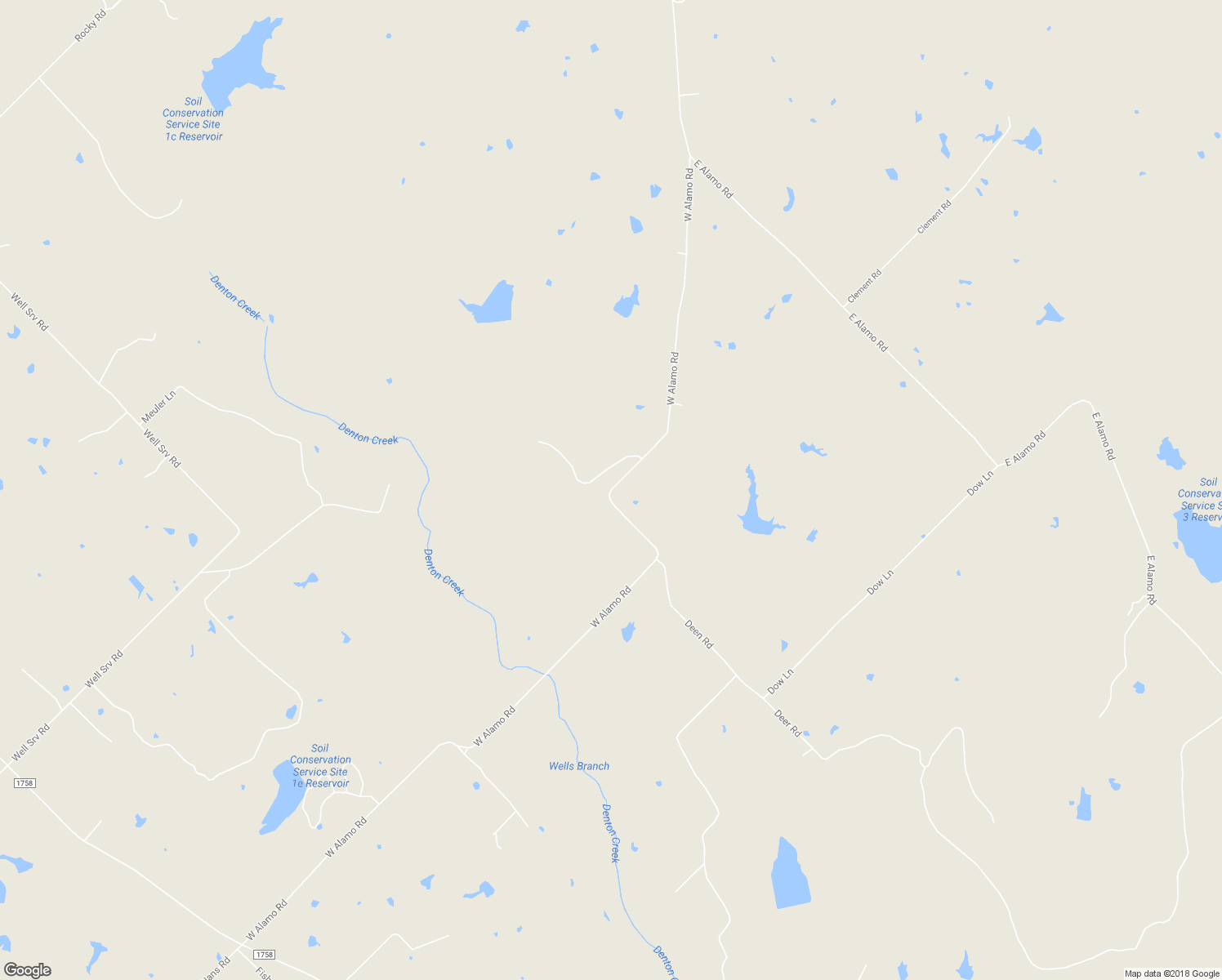 map of restaurants, bars, coffee shops, grocery stores, and more near West Alamo Road in Bowie