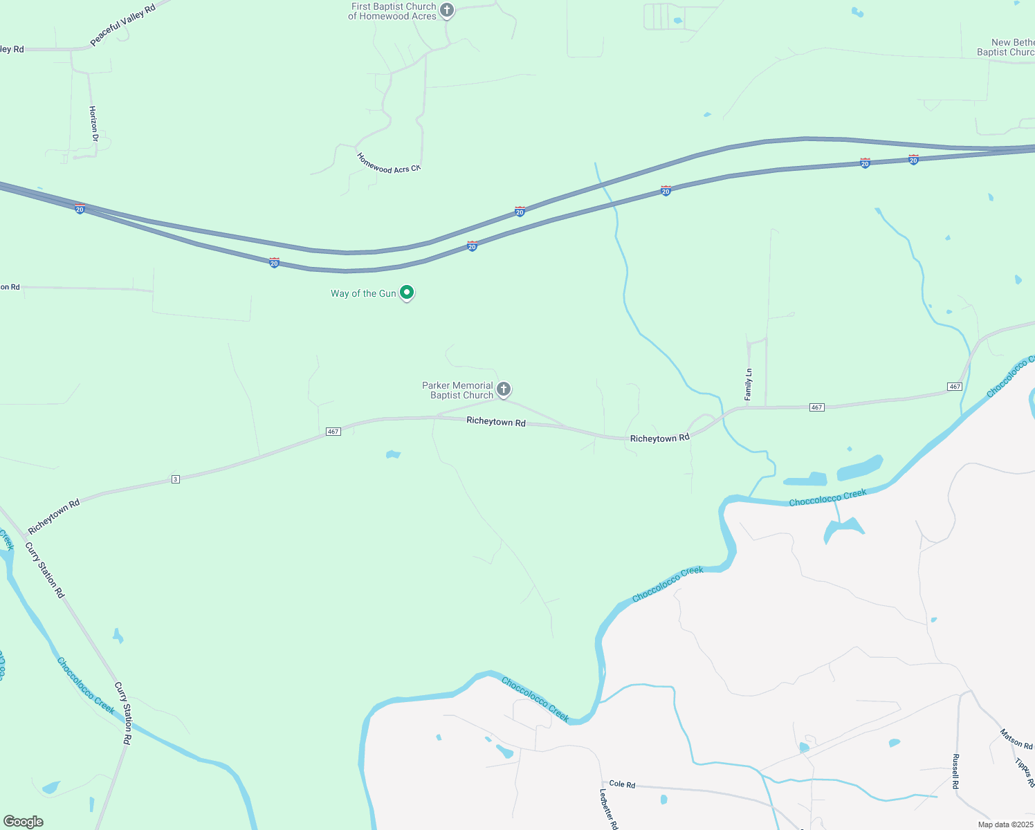 map of restaurants, bars, coffee shops, grocery stores, and more near 1761 Richeytown Road in Eastaboga
