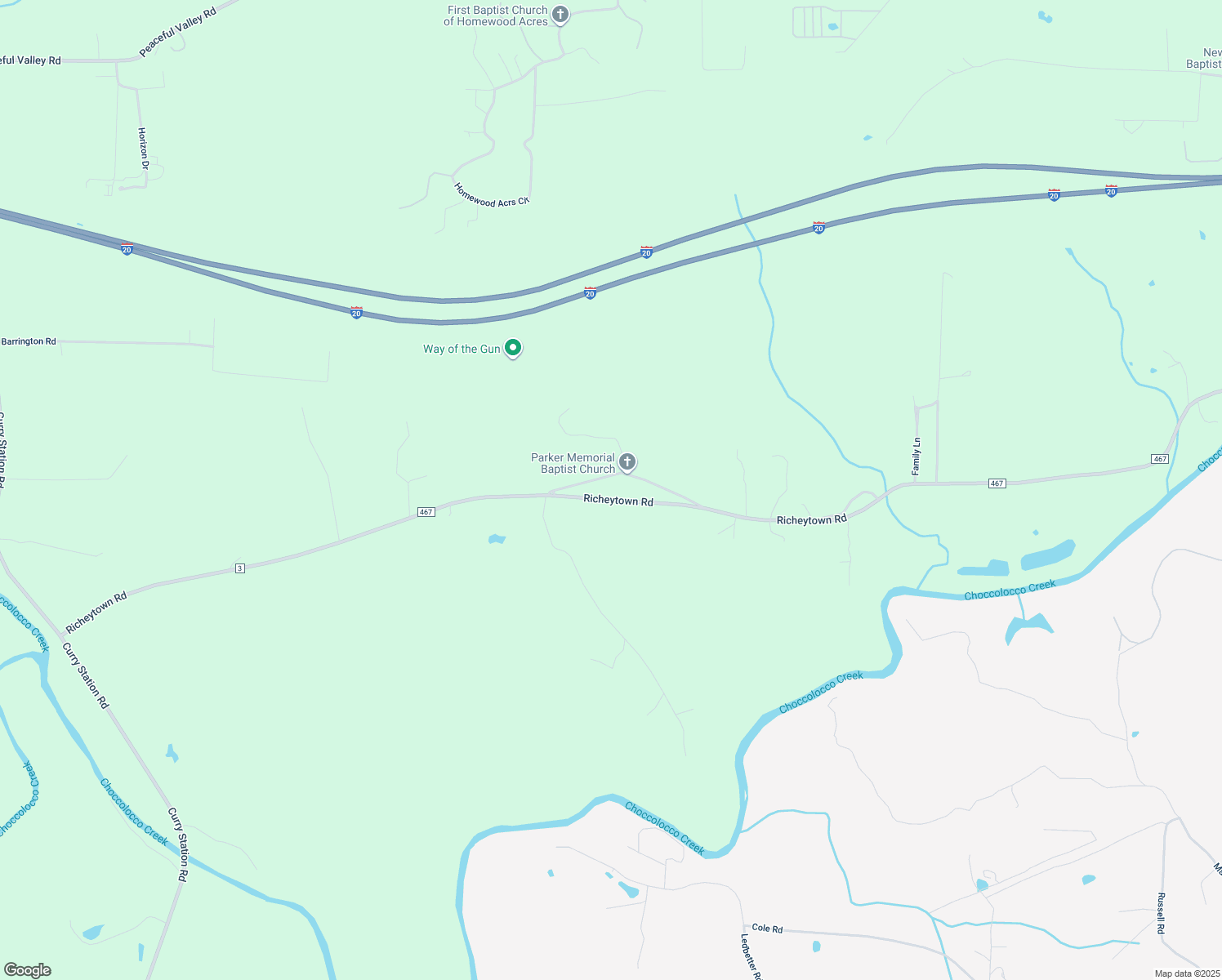 map of restaurants, bars, coffee shops, grocery stores, and more near 1761 Richeytown Road in Talladega County