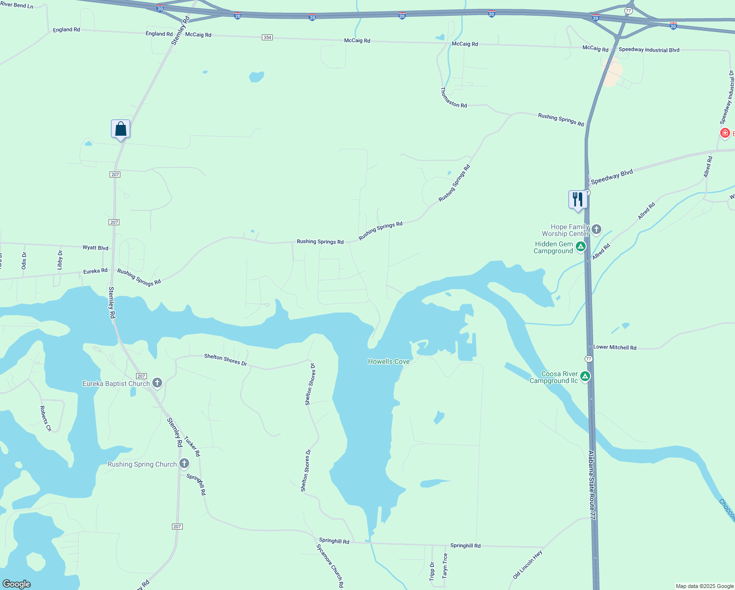 map of restaurants, bars, coffee shops, grocery stores, and more near 234 Lake Point Drive in Lincoln