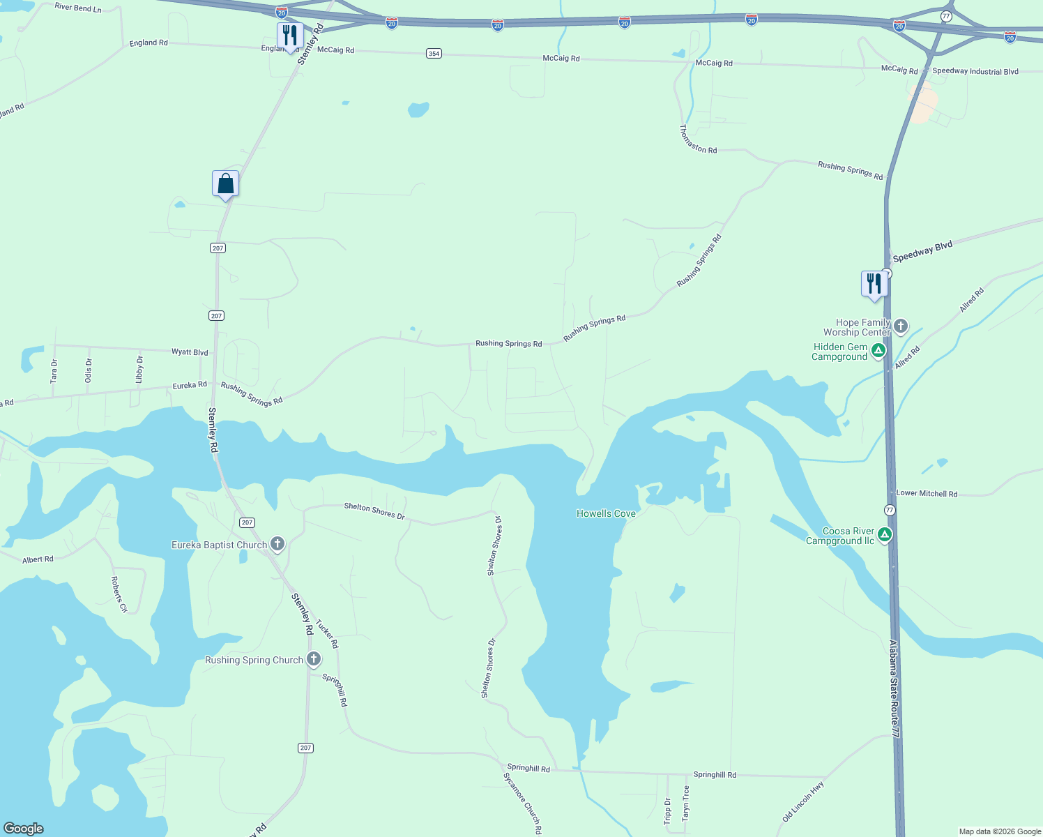 map of restaurants, bars, coffee shops, grocery stores, and more near 193 Overlook Ridge in Lincoln