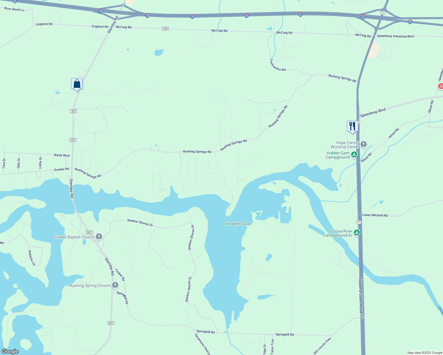 map of restaurants, bars, coffee shops, grocery stores, and more near 234 Lake Point Drive in Lincoln