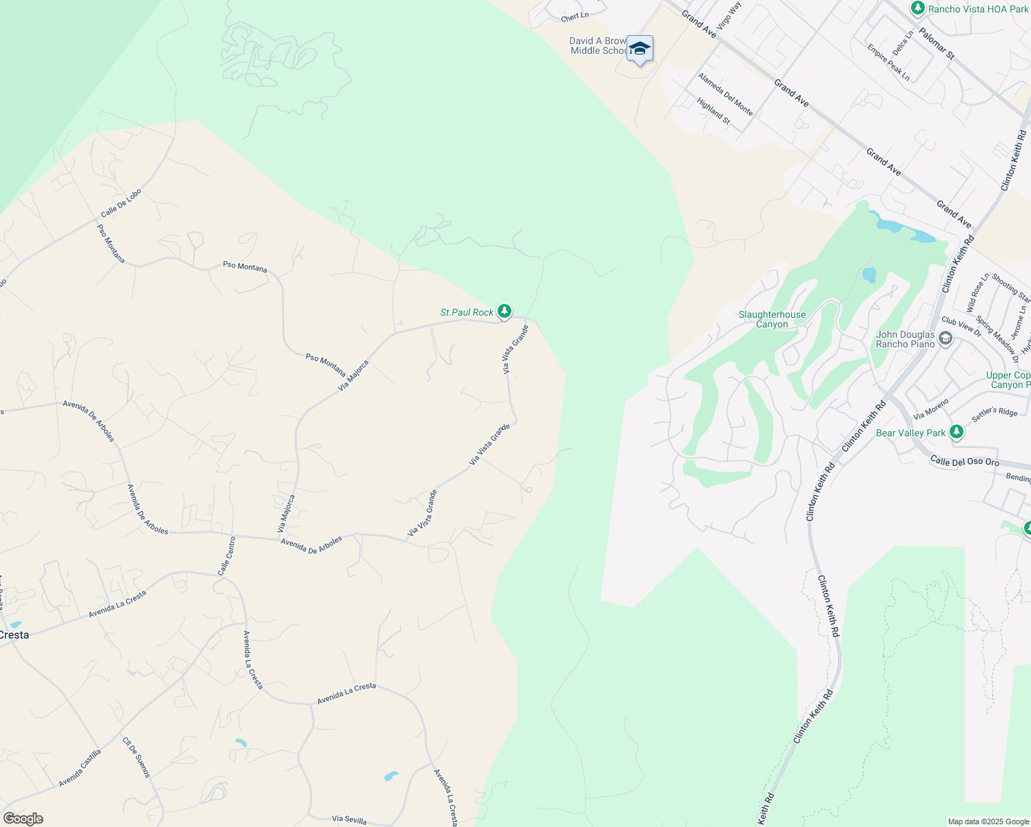 map of restaurants, bars, coffee shops, grocery stores, and more near 38290 Vía Vista Grande in Murrieta