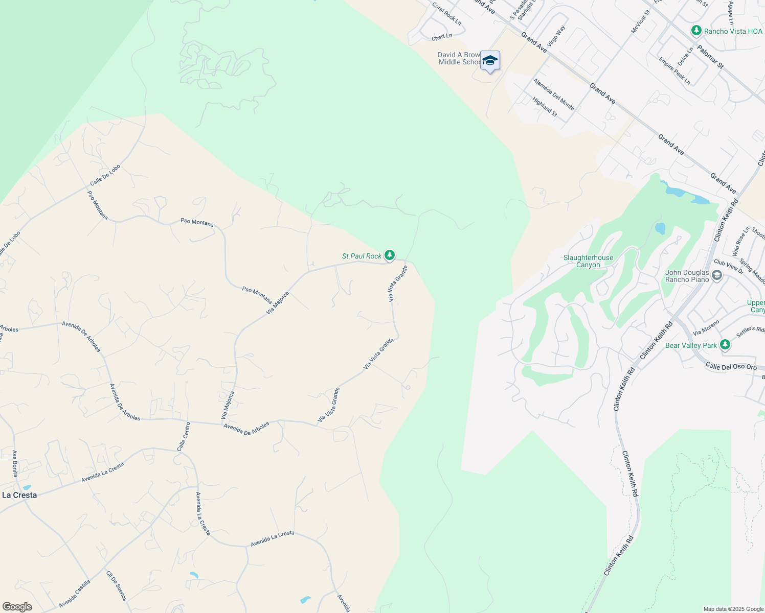 map of restaurants, bars, coffee shops, grocery stores, and more near 38155 Vía Vista Grande in Murrieta