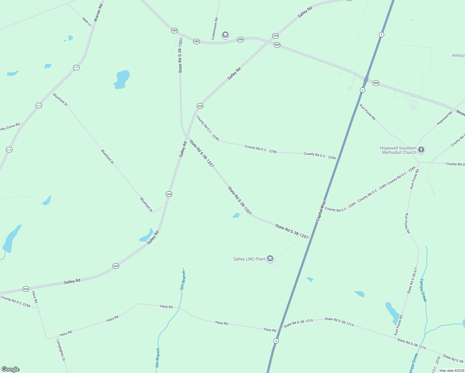 map of restaurants, bars, coffee shops, grocery stores, and more near 643 State Road S-38-1207 in Neeses