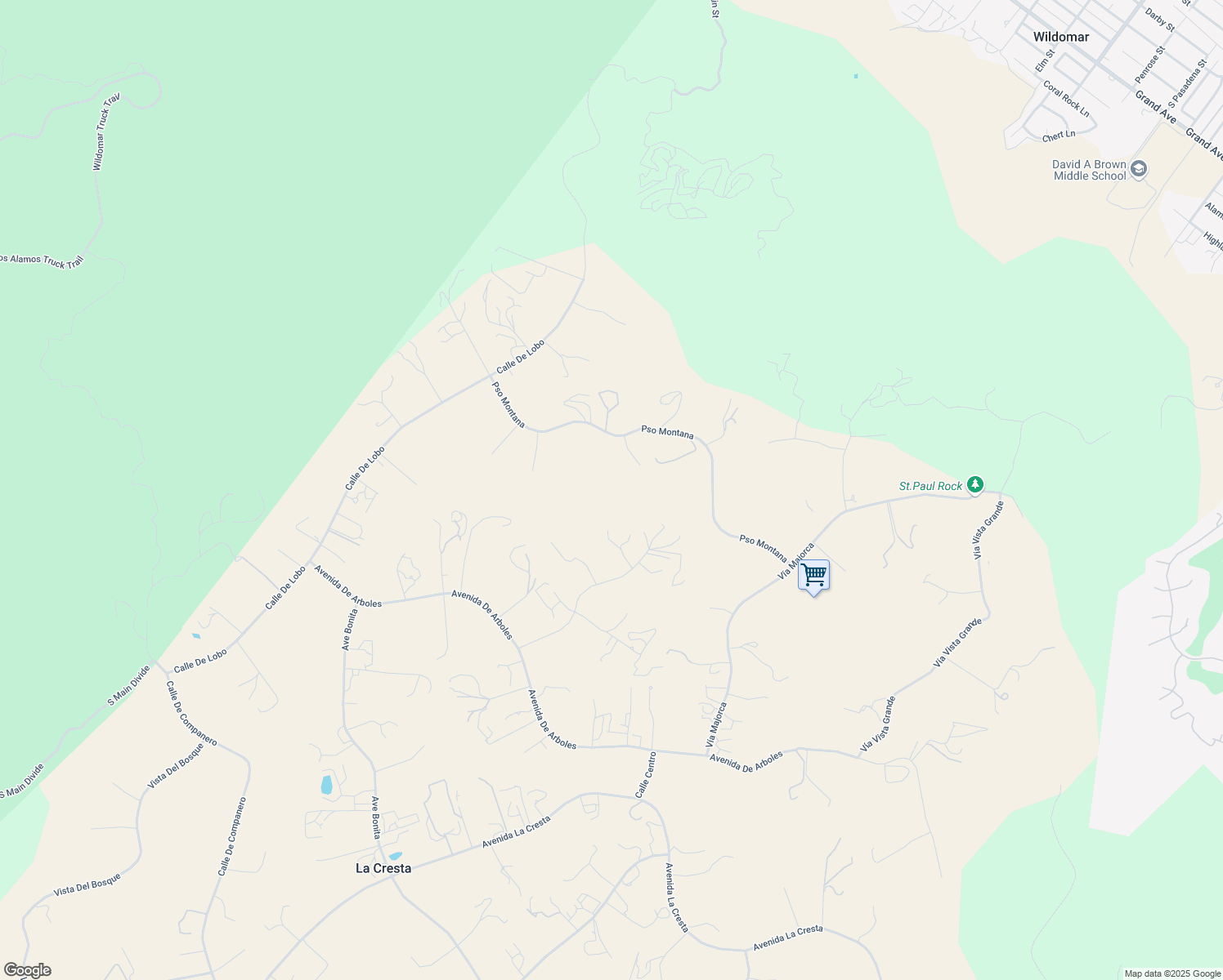 map of restaurants, bars, coffee shops, grocery stores, and more near Hanna in Riverside County