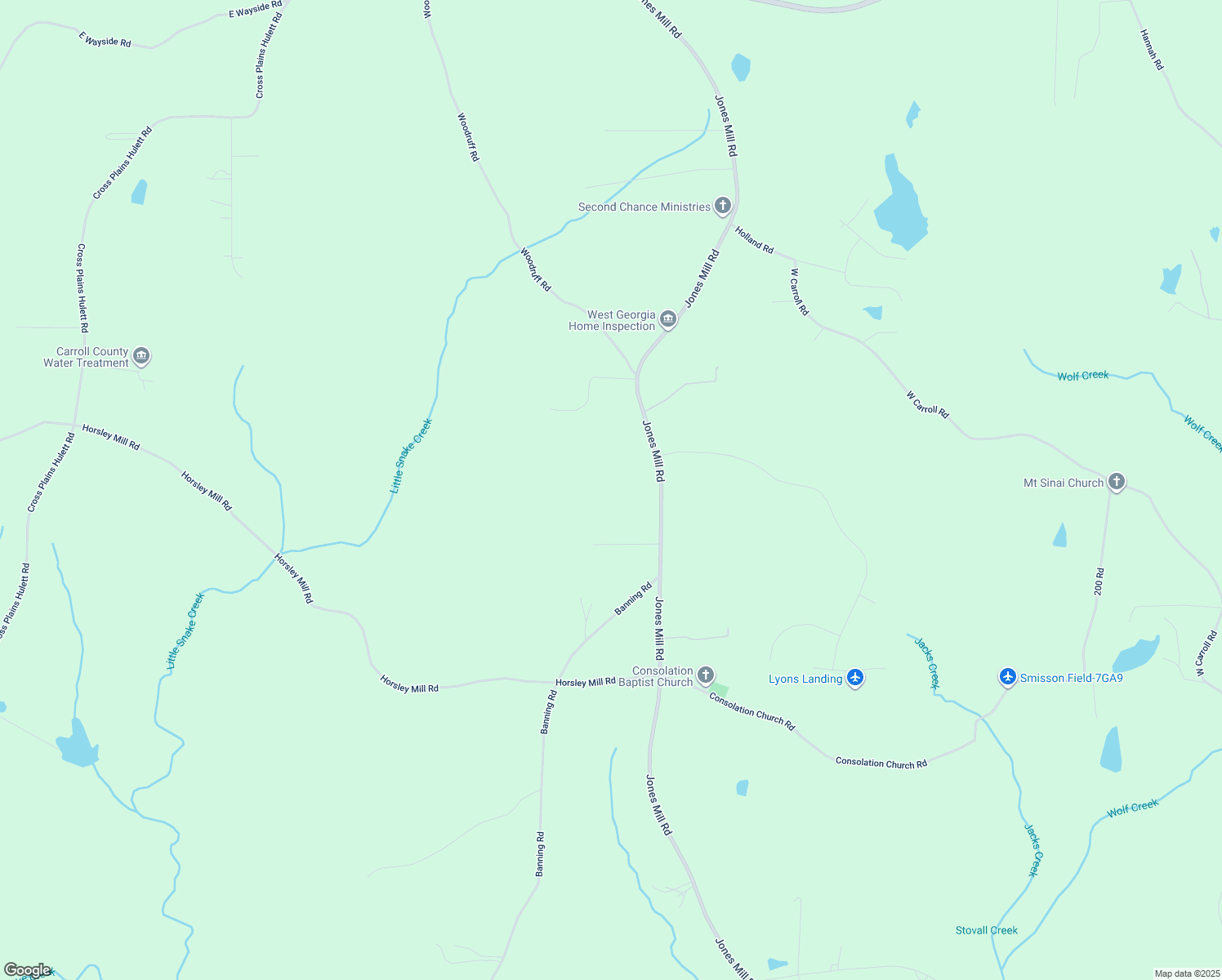 map of restaurants, bars, coffee shops, grocery stores, and more near 3668 Jones Mill Road in Carrollton