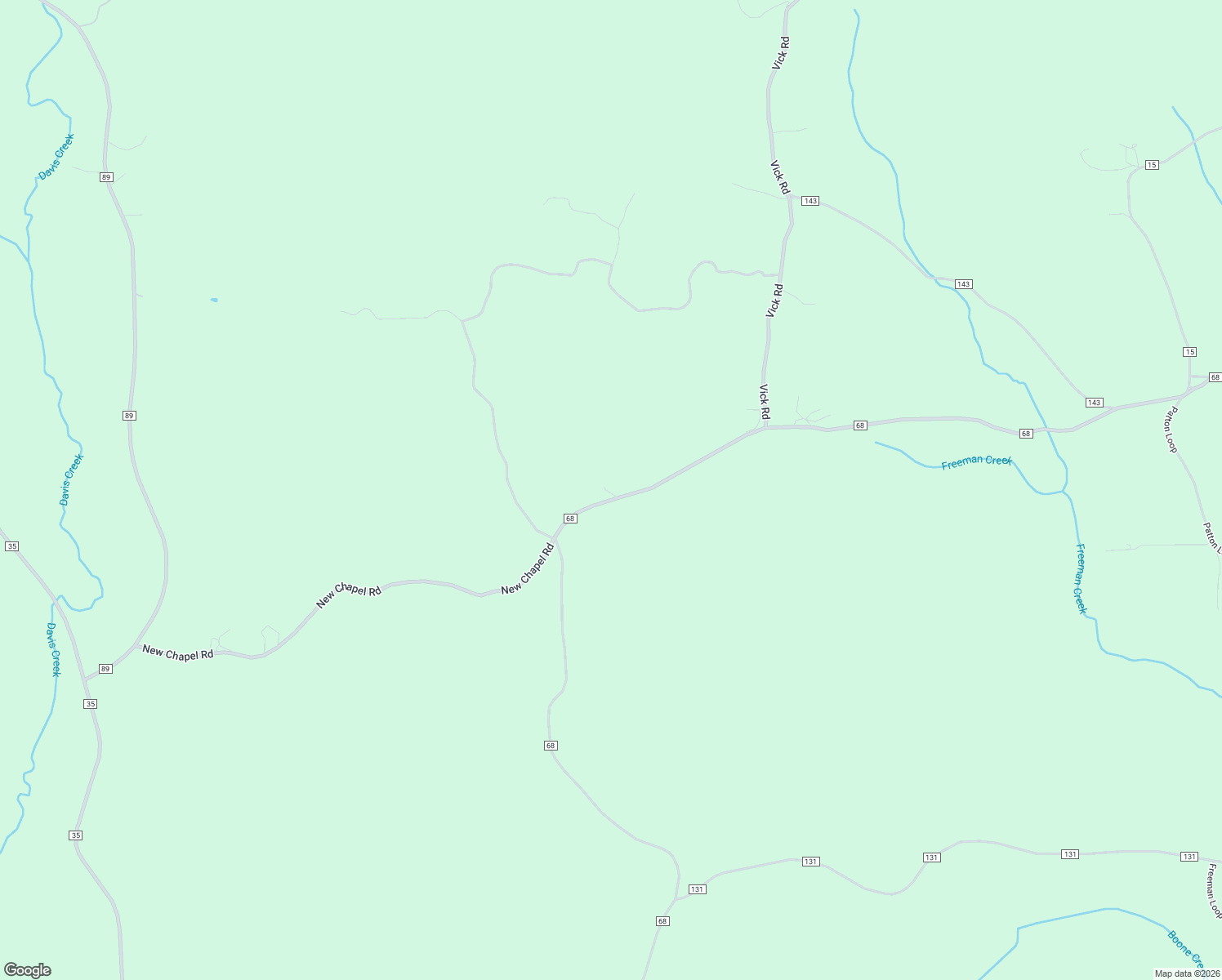 map of restaurants, bars, coffee shops, grocery stores, and more near 2361 County Road 68 in Fayette