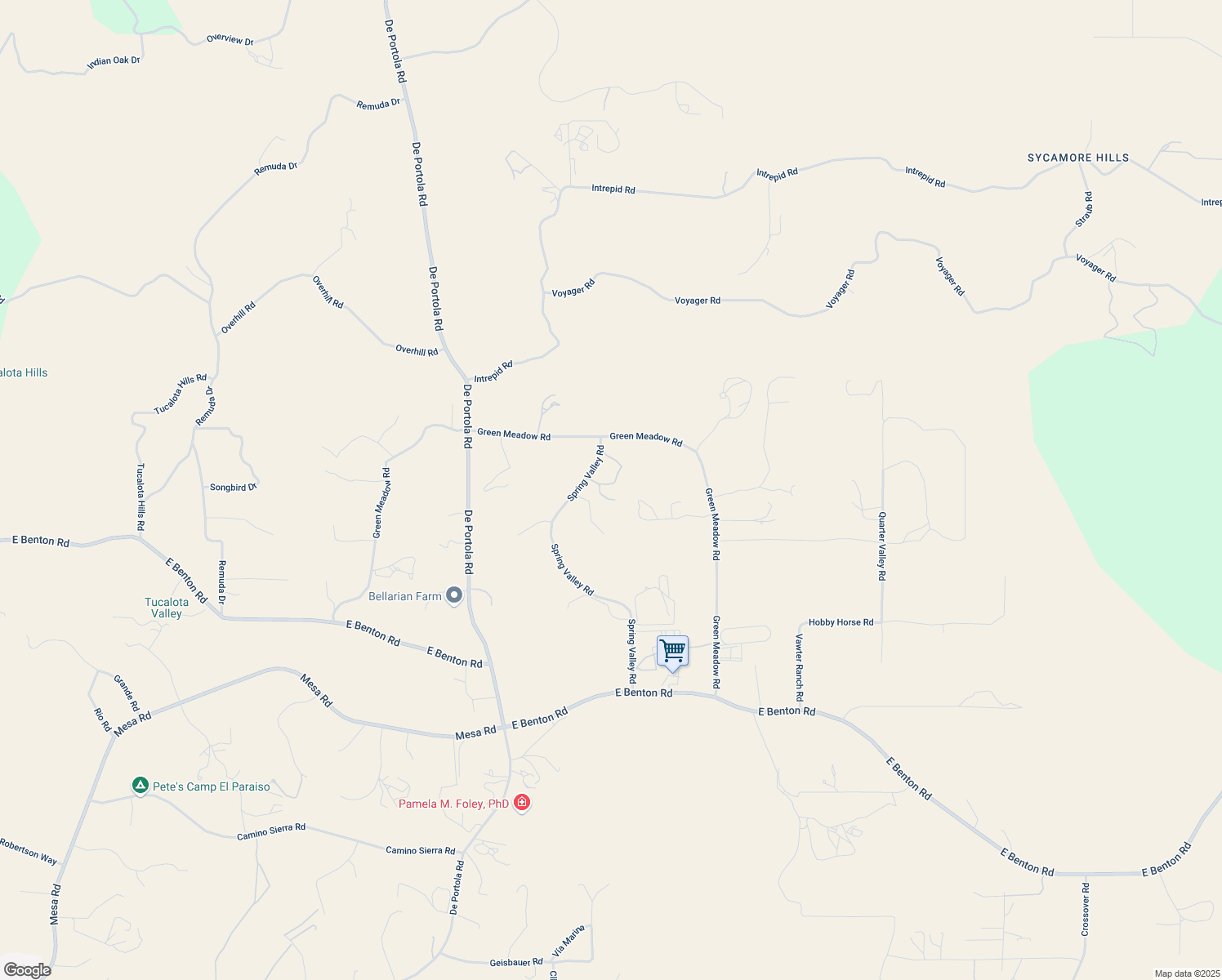 map of restaurants, bars, coffee shops, grocery stores, and more near 37320 Spring Valley Road in Temecula