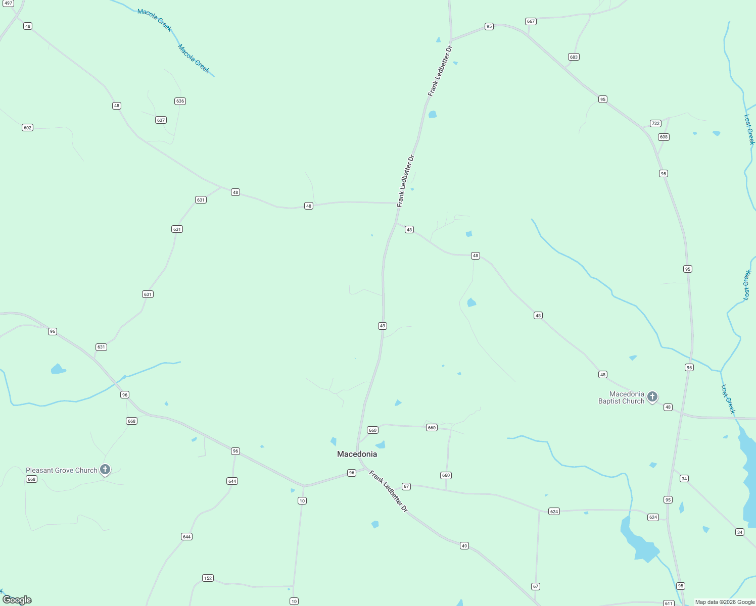 map of restaurants, bars, coffee shops, grocery stores, and more near 7911 County Road 49 in Ranburne