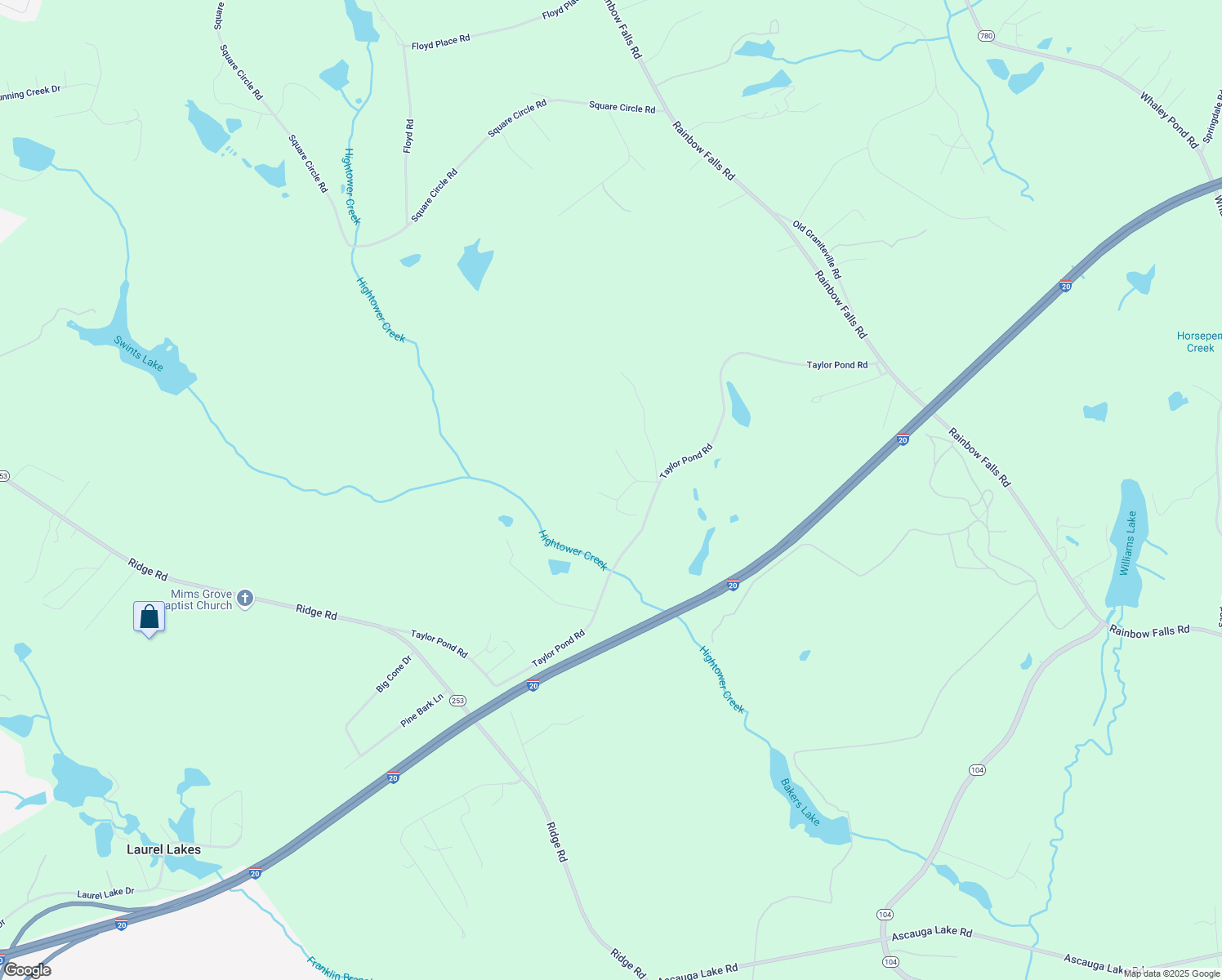 map of restaurants, bars, coffee shops, grocery stores, and more near 28 Myers Road in Graniteville