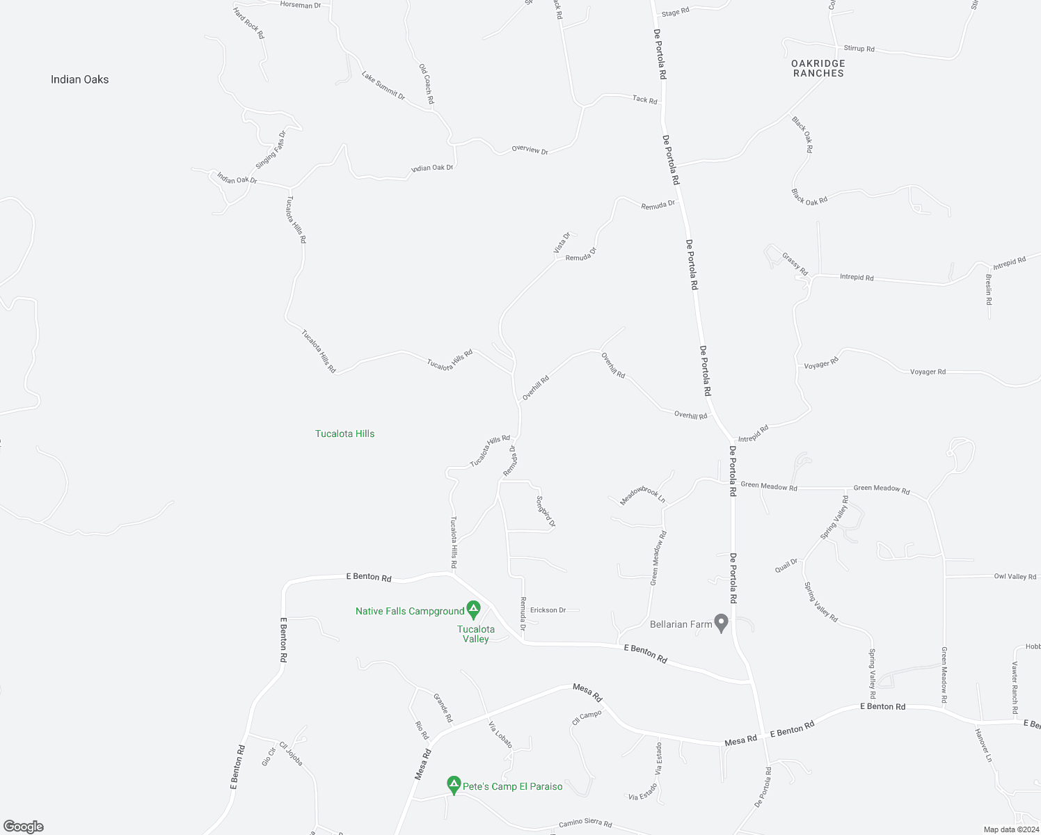 map of restaurants, bars, coffee shops, grocery stores, and more near Remuda Drive in Riverside County