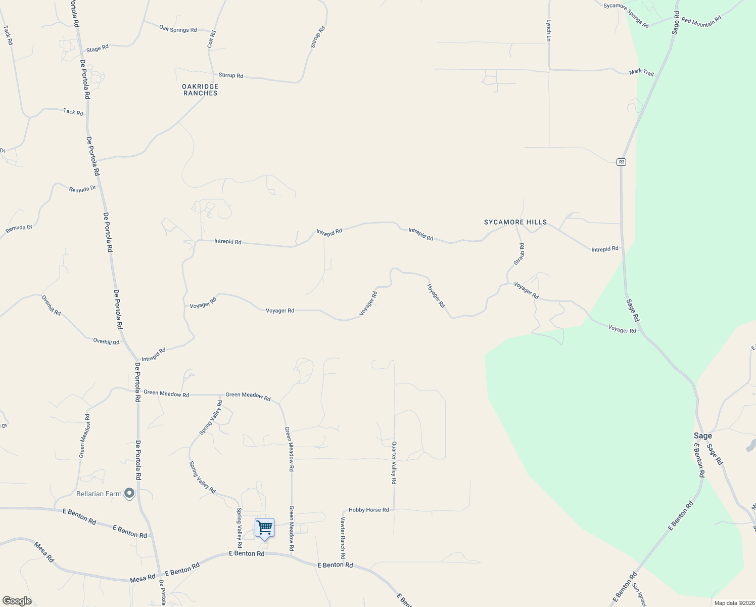 map of restaurants, bars, coffee shops, grocery stores, and more near 40105 Voyager Road in Temecula