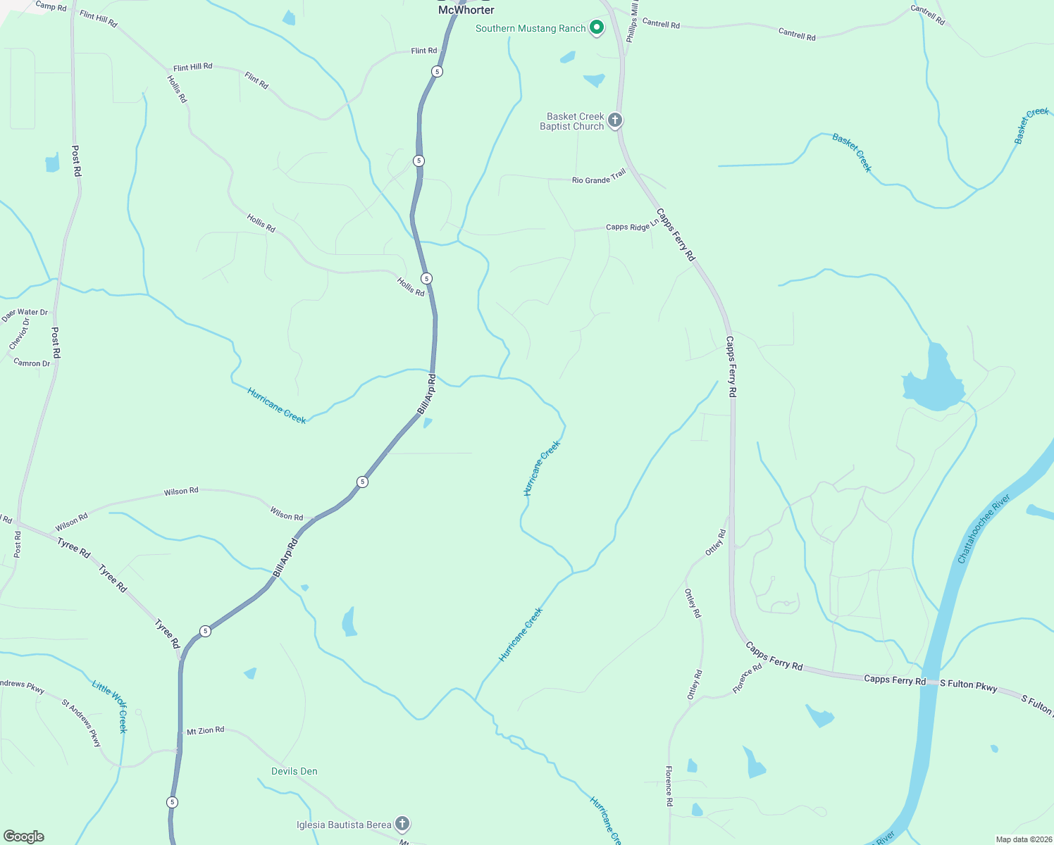 map of restaurants, bars, coffee shops, grocery stores, and more near 7930 Hurricane Falls Drive in Douglasville